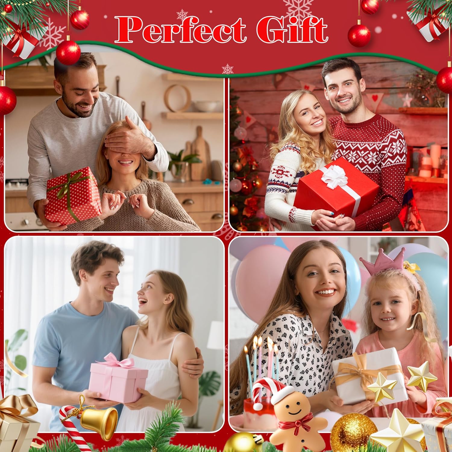 Headbands Women Pearl Rhinestone Knotted Hairband Elegant Red Green Holiday Hair Accessories Party Gifts,Red Green Color 2pcs - Image 5