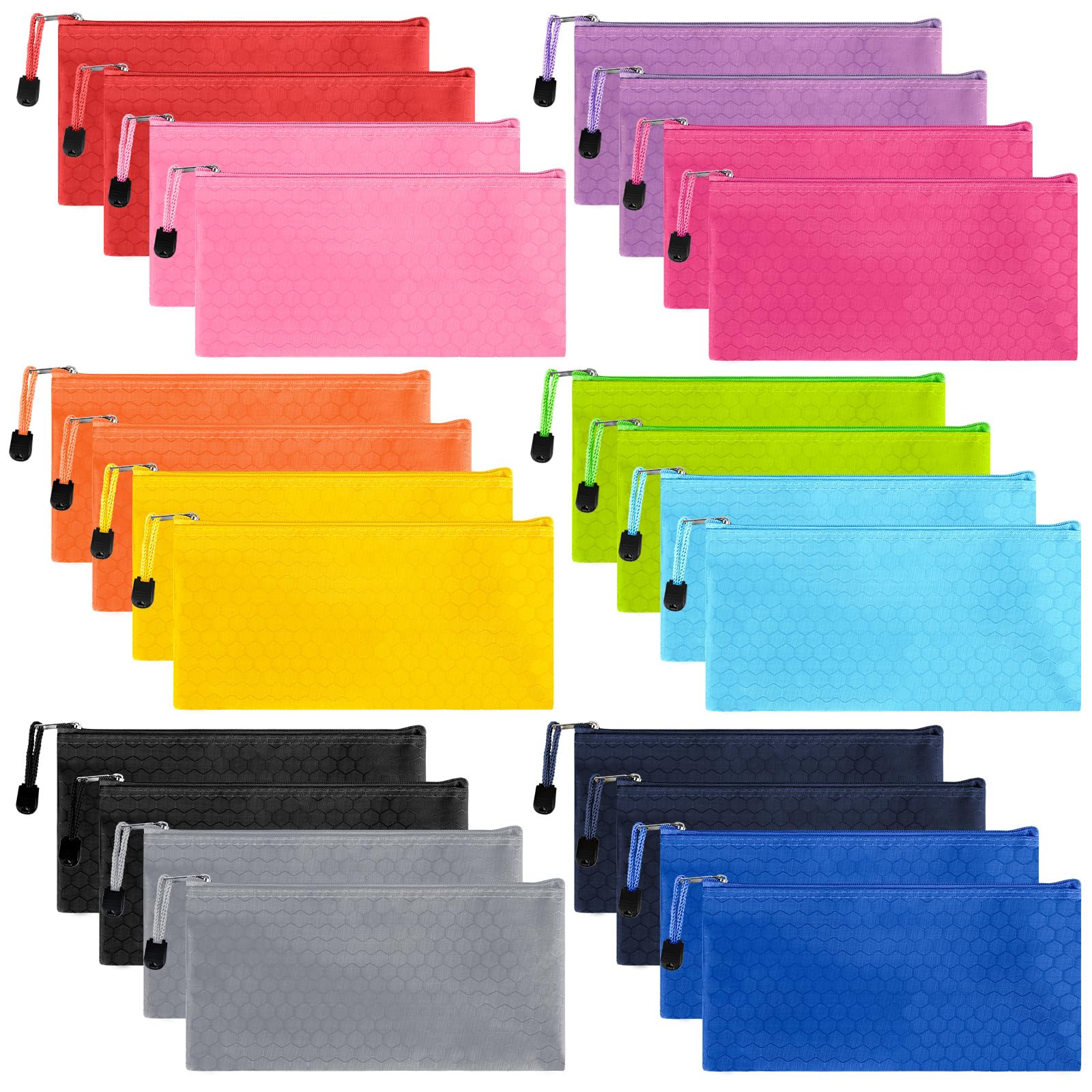 EOOUT 24pcs Pencil Pouch Bulk, B