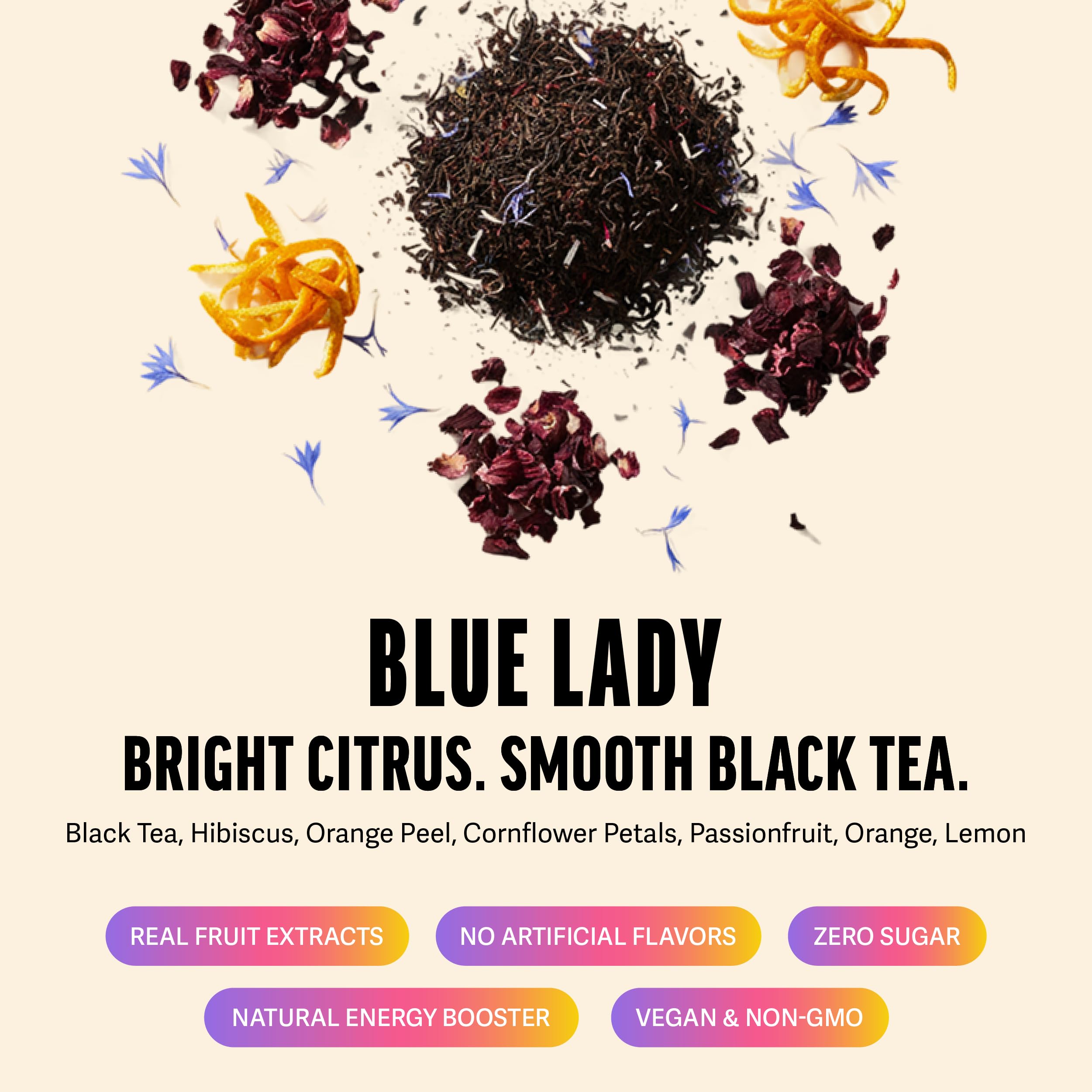 Amazon.com : Zest Energy Tea Bags – Blue Lady Passion Fruit Black