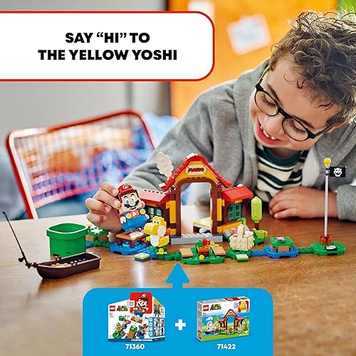 Miniatura 3 de LEGO Super Mario Picnic at Mario's House - Juego de expansión 71422, juego coleccionable con figura amarilla de Yoshi, juguete de juego para