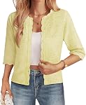 GRACE KARIN Cardigan for Women Short Sleeve Cropped Knit Cardigan (S~ 2X-Large)