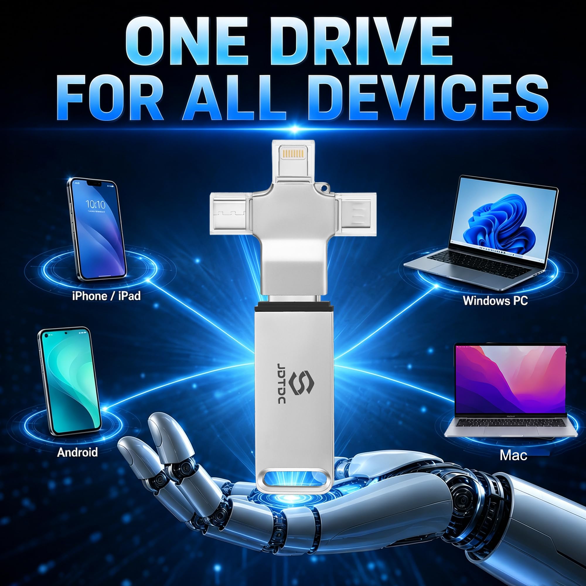 Automatisches-Voll-Backup-USB-Sticks für alle Geräte 128GB(iPhone+iPad+Android+PC+Mac) iPhone for Flash Drive iPhone-Sticks-Speicher-Fur-Fotos,Videos Laufwerk Cloud-Alternativen,inkl Buckup-Software