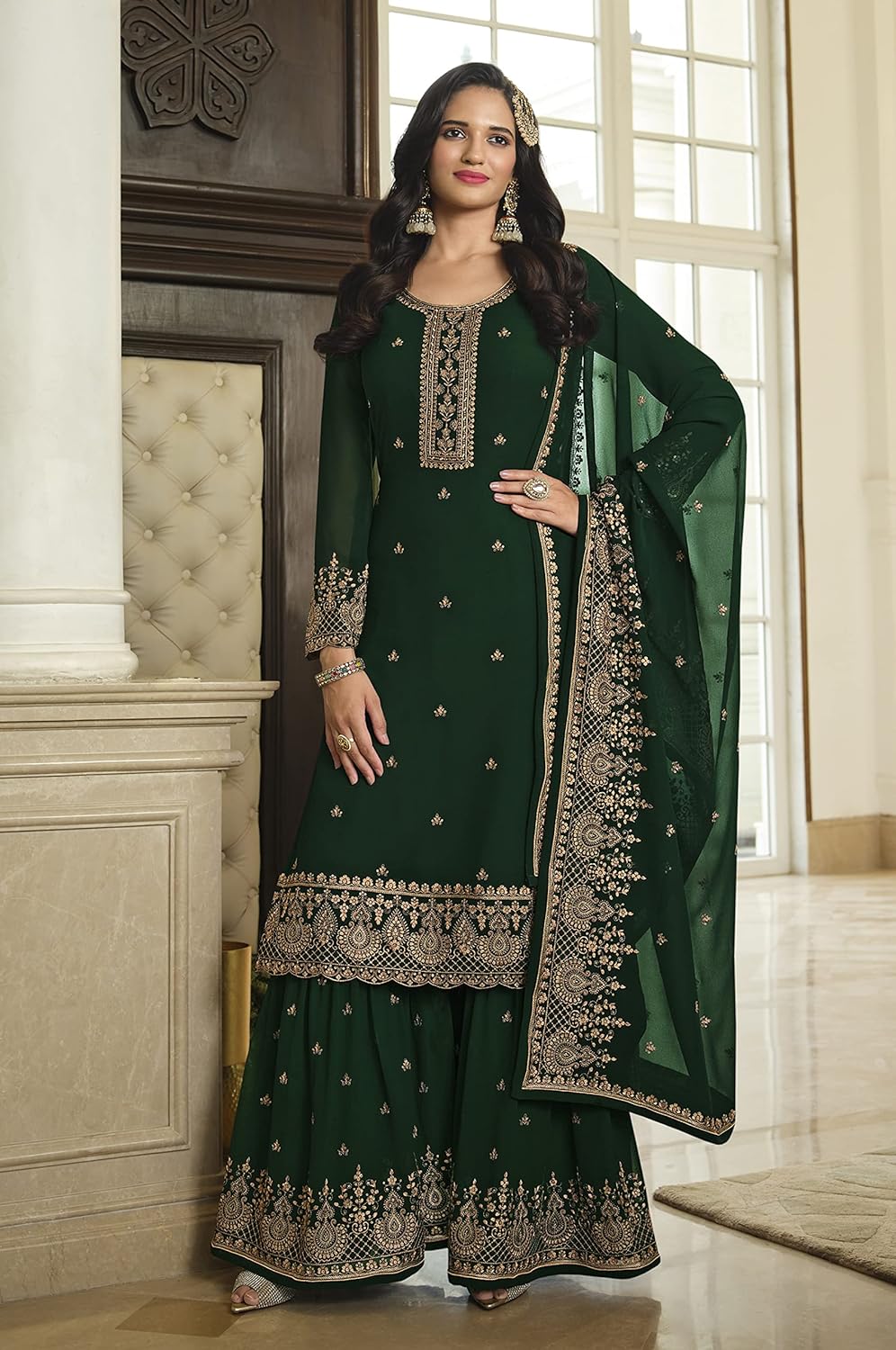 Ready to Wear Indian Pakistani Fashion Ethnic Wear Designer Straight Salwar Kameez Suit for Womens