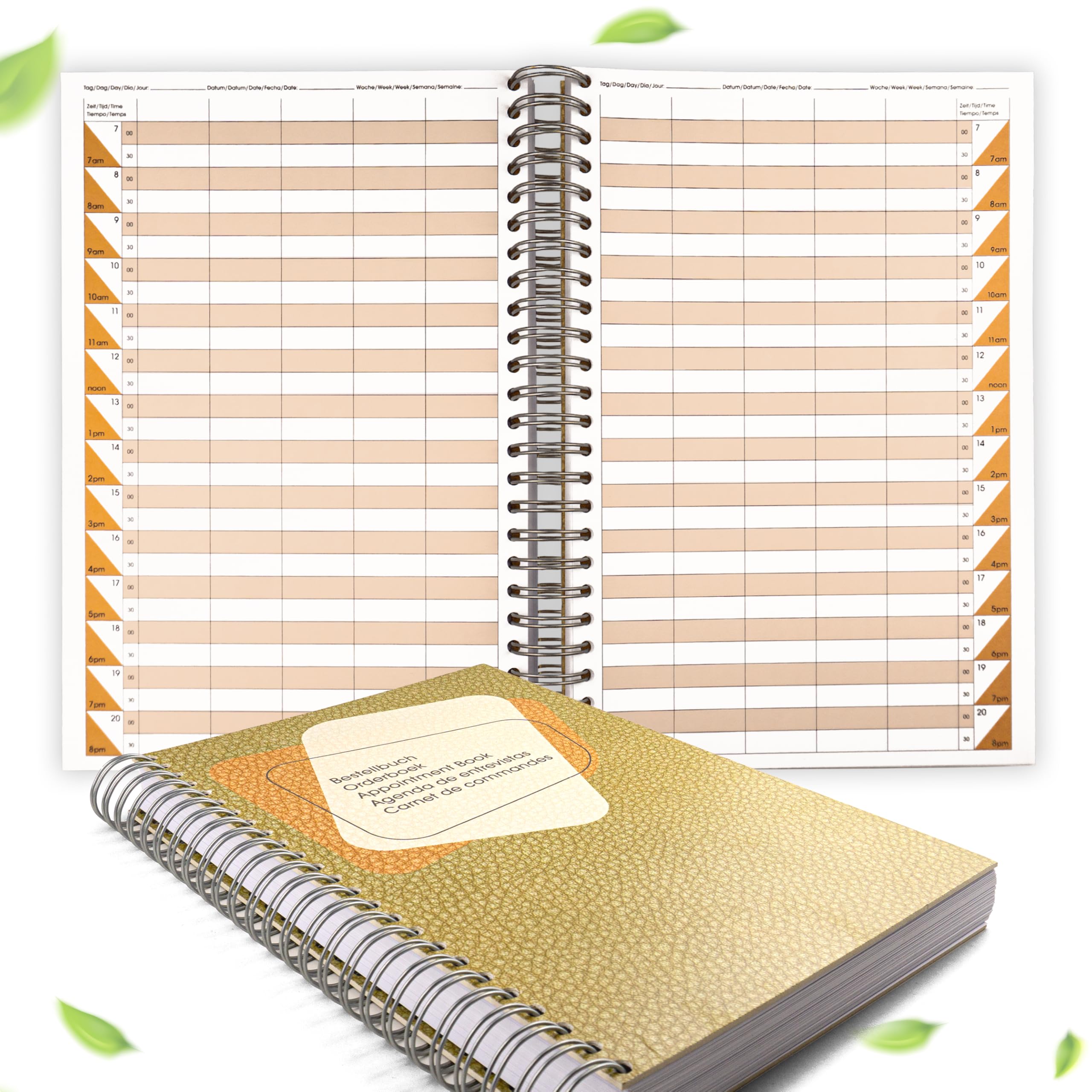 Carnet de rendez-vous élégant avec couverture rigide extra robuste pour coiffeurs - 8