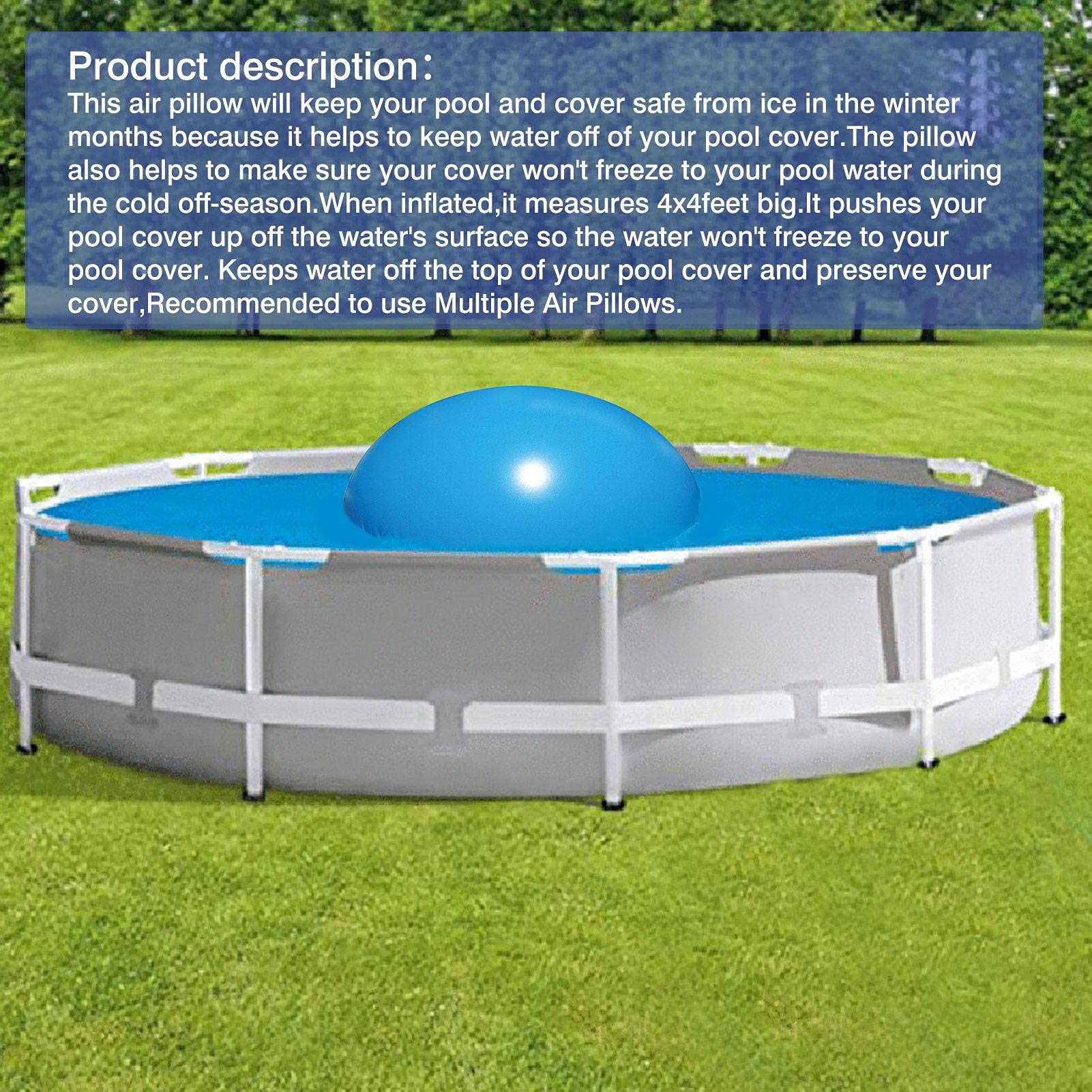 Cuscini D'Aria Per Piscina Fuori Terra | Confezione 3 Pezzi 1,2x1,2 Mt | Antigelo Per Inverno