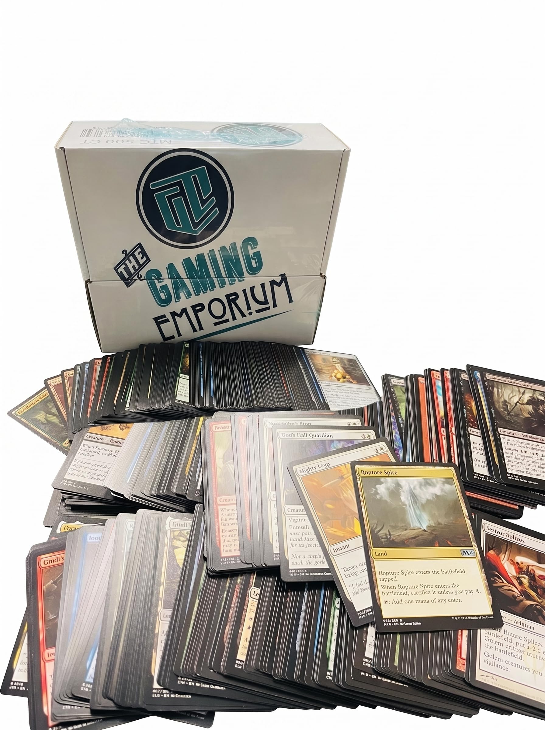 Lotto di 500 carte assortite Magic: The Gathering Cards (più 1 cartellino di dimensioni standard con scudo del drago casuale, 100 ct)