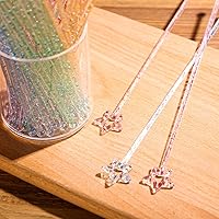 Vista 4 de Mudder 100 Piezas Palitos Agitadores de Navidad de 9.1 Pulgadas, Agitadores de Cóctel de Plástico para Bar, Plástico Desechable con Estrella