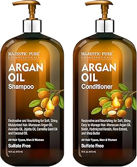 Argan Oil Shampoo and Conditioner Set | Nourishing & Promotes Soft and Silky Hair | Sulfate Free | For All Hair Types, Men and Women - 2 x 16 fl oz