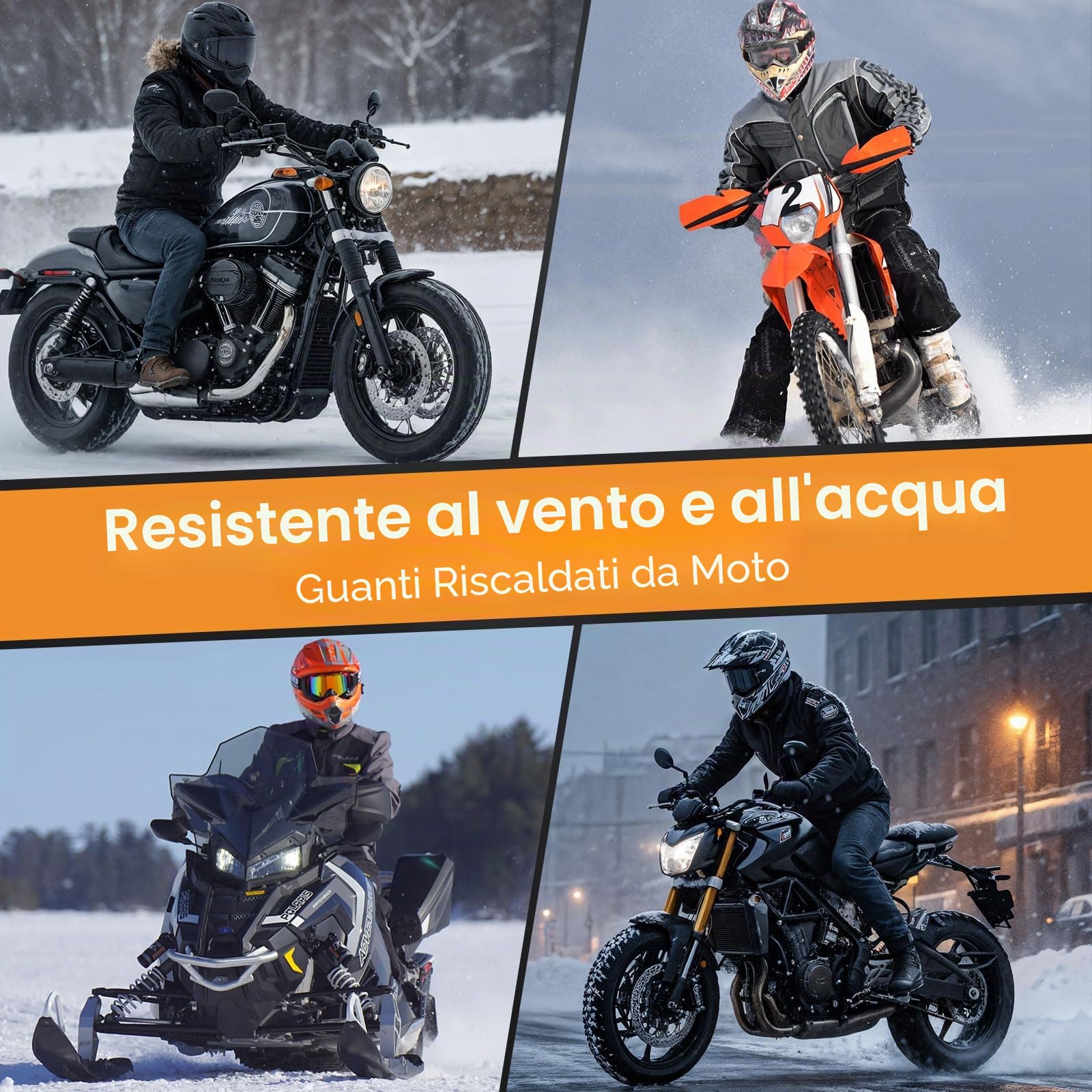 Sun Will Guanti Moto Riscaldati con Batteria Ricaricabile Impermeabile Uomo e Donna Scaldamani Guanti Elettrici Invernali per Ciclismo Sci Caccia Pesca Morbo di Raynaud Artrite