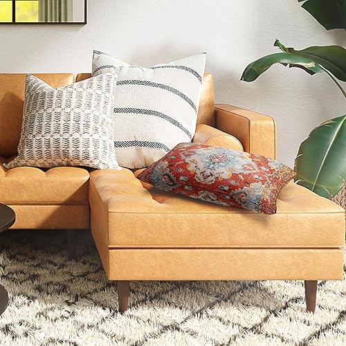 Miniatura 5 de Snycler Juego de 2 fundas de cojín bohemias de 12 x 20 pulgadas, alfombras bohemias de algodón suave con patrón de doble cara para sofá, cama