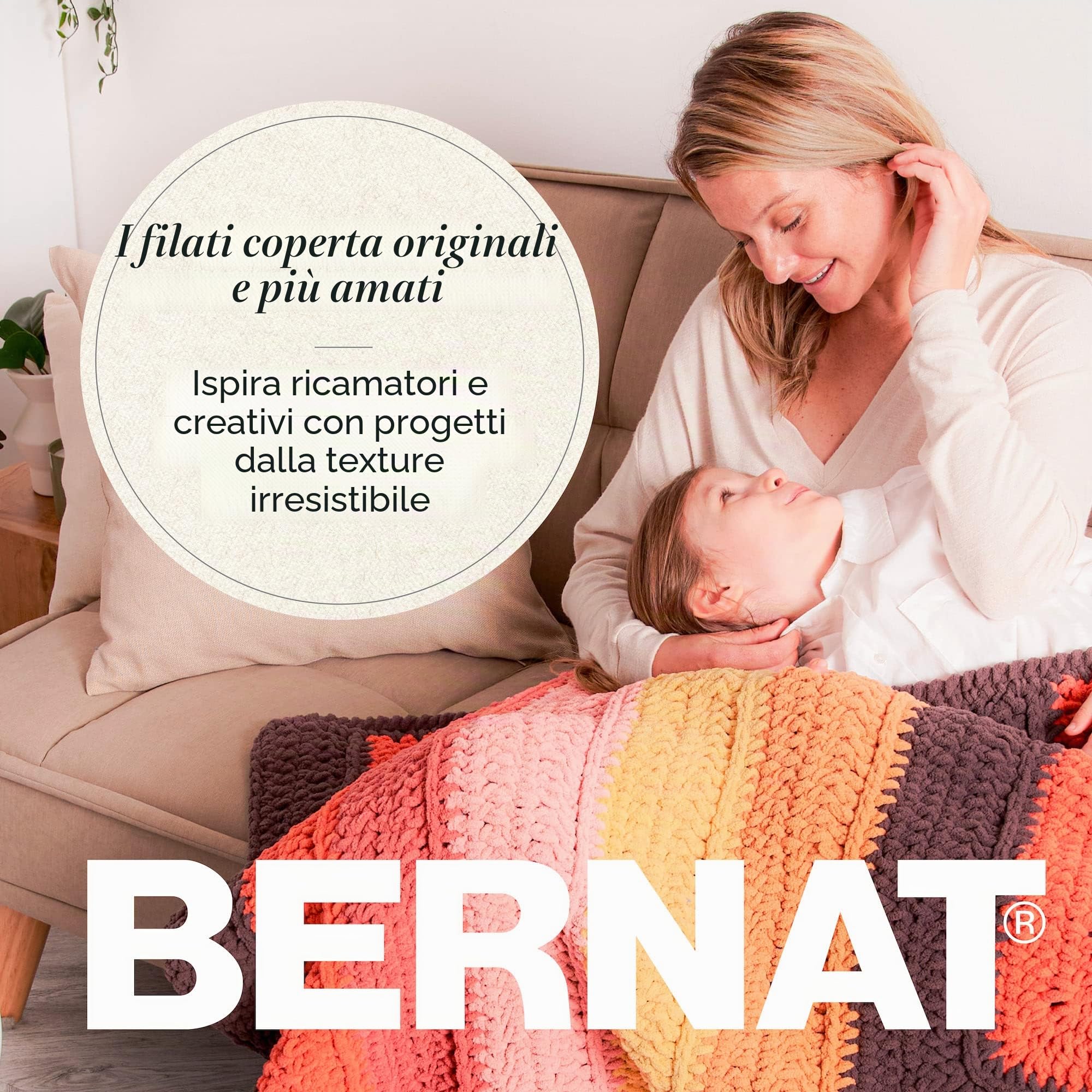 Bernat Blanket Extra Thick Navy Yarn – 1 confezione da 598,74 g – 100% poliestere – #7 Jumbo – 70 m per lavoro a maglia, uncinetto, artigianato e amigurumi, filato di ciniglia grosso
