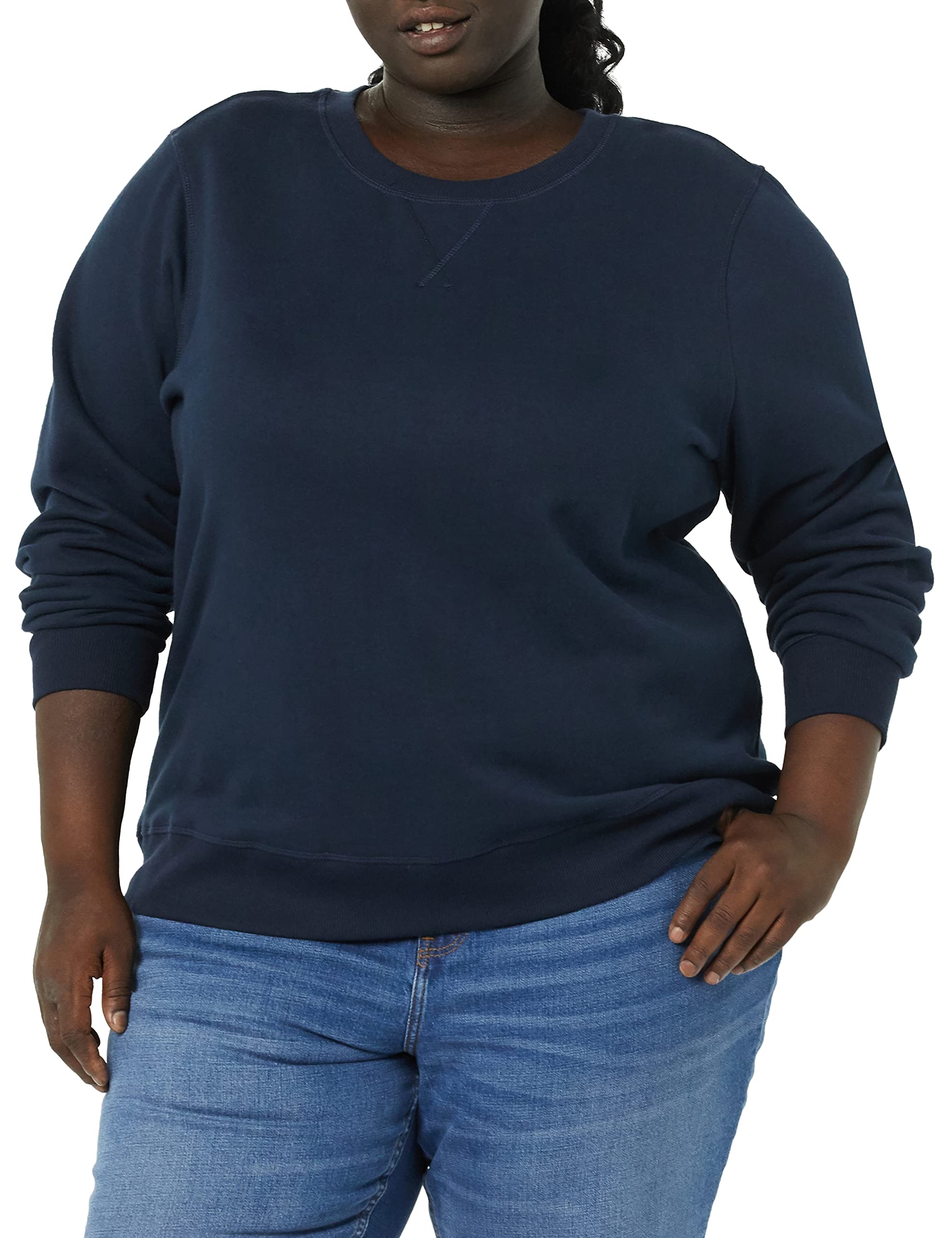 Amazon Essentials Felpa Girocollo in Pile di French Terry (Taglie Forti Disponibili) Donna