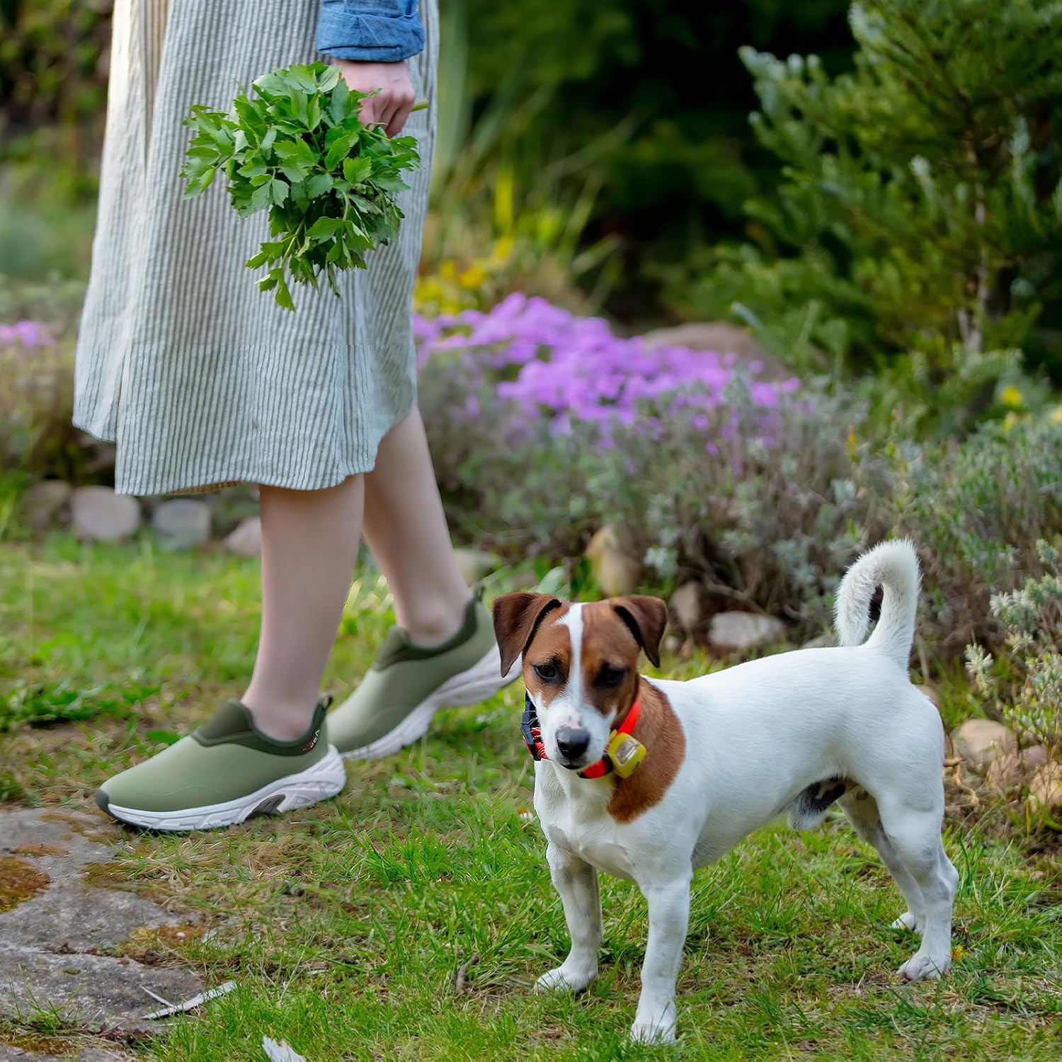 HISEA Womens Ankle Rain Shoes Neoprene Waterproof Garden Shoes for Women Fashion Walking Shoe - Image 3