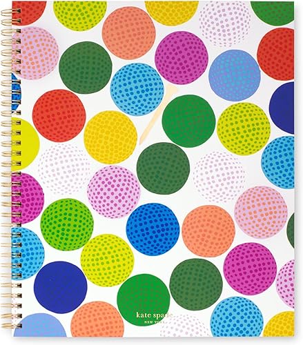 Kate Spade New York Cuaderno grande con rayas universitarias, cuaderno espiral de 11" x 9.5" con 160 páginas