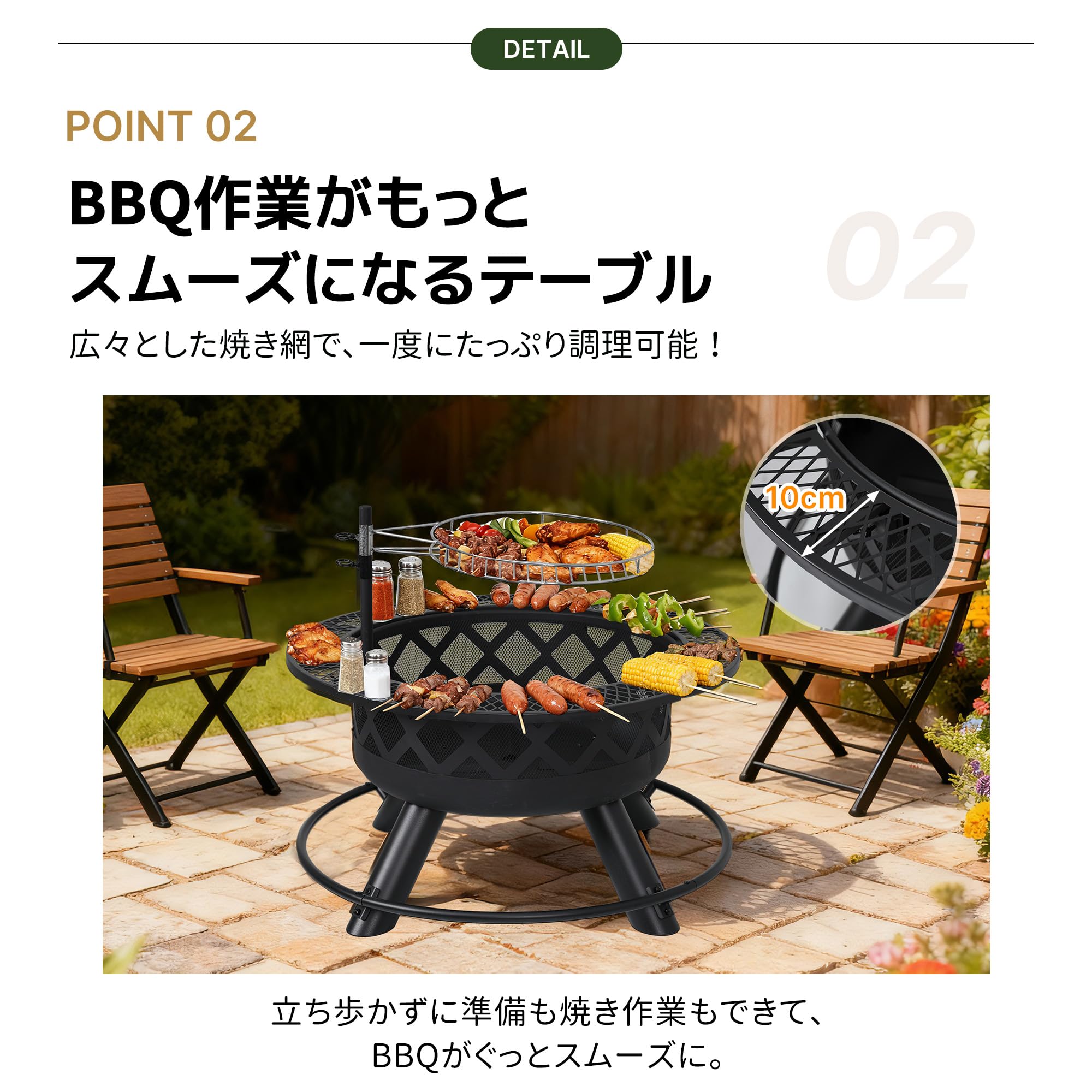 Amazon.co.jp: OSJ 焚き火台 大型 アウトドア ファイヤーピット