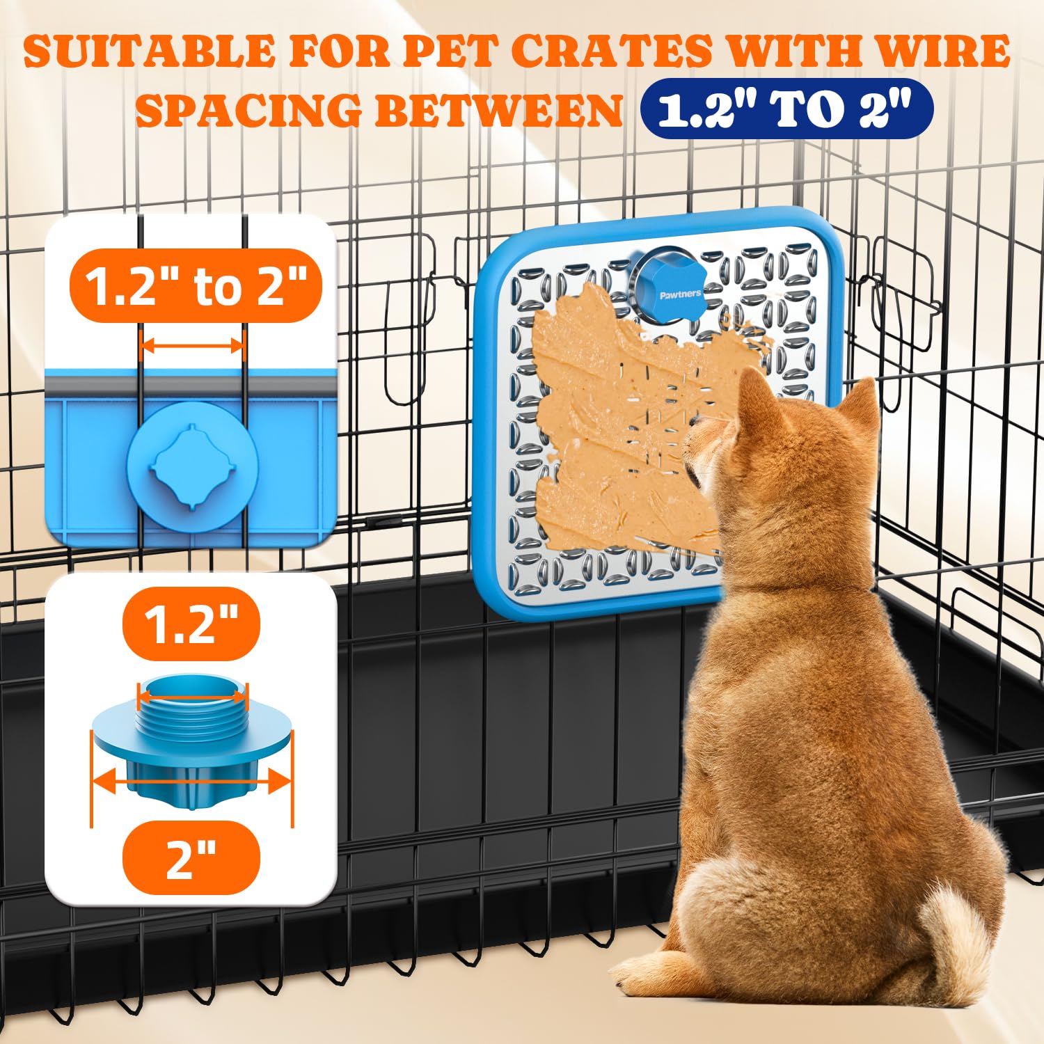 Leckmatte für Hunde:2 Pack Edelstahl Leckmatte für Katzen, Kiste Leckmatte für Hunde Große Rasse, Hund Slow Feeder Matte zum Baden Fellpflege, Langsames Füttern, Langeweile & Angstreduzierer, Blau