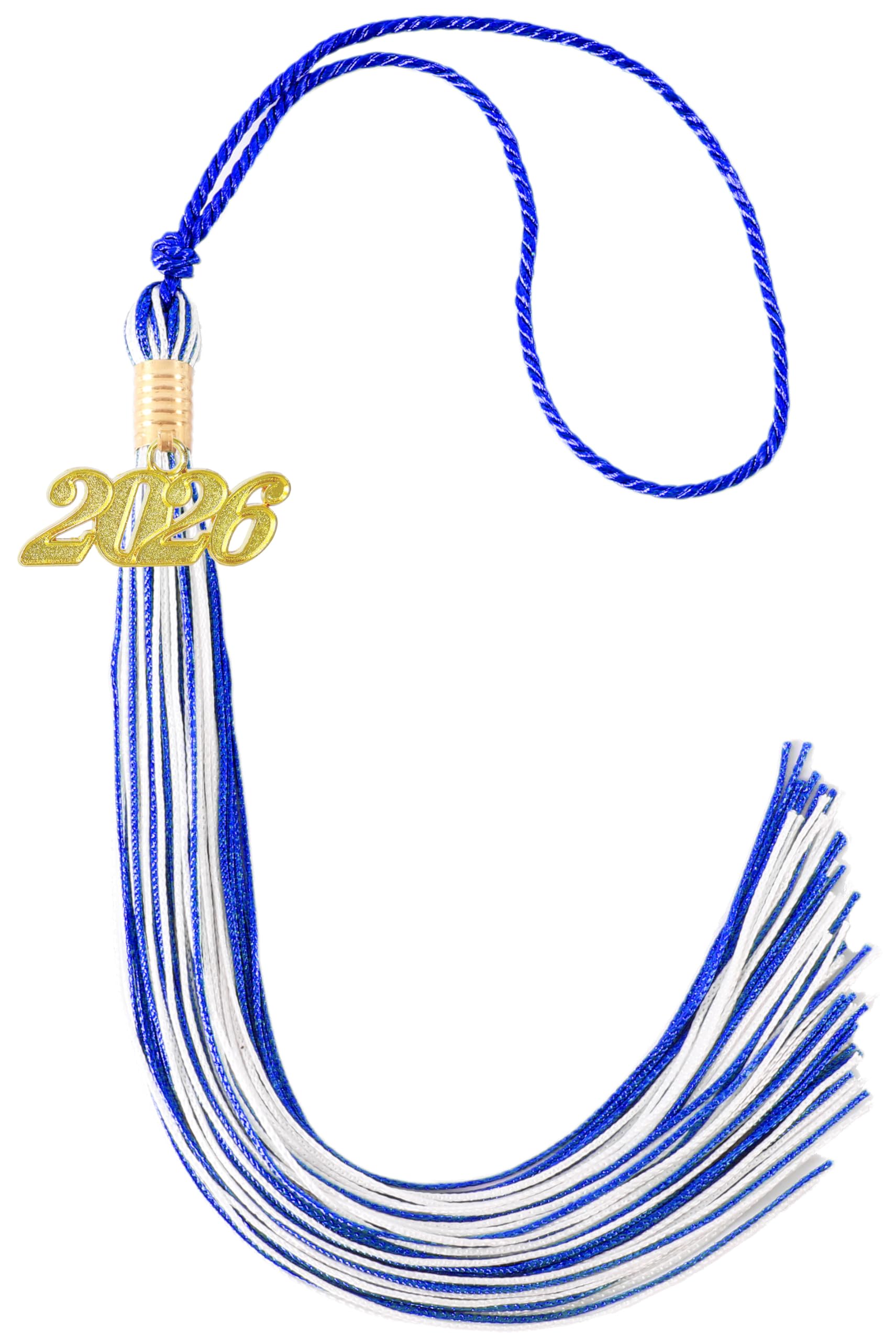 Blue and White Graduation Tassel 2026 for Grad Cap and Graduation Ceremony Accessory Decoration