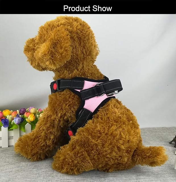 Foto 4 de 7 de Newtensina Moda reflexivo Perro arnes Grande Respirable Malla de Nylon arnes para Medio Perro Grande Perro
