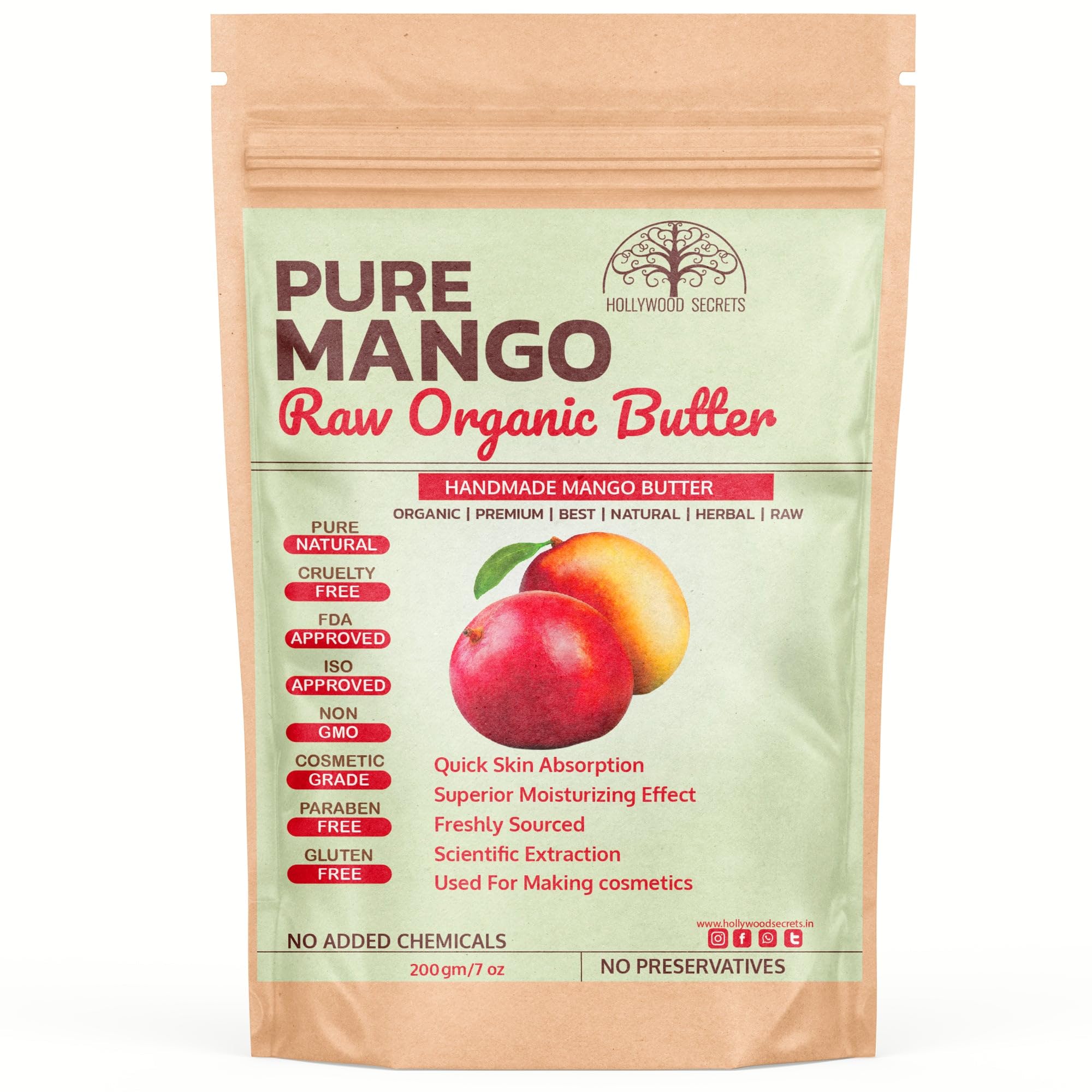 Organic Raw Unrefined Mango Body Butter 200 Gms