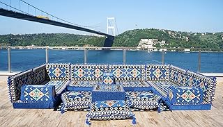 Royal Blue Traditional Floor Cushions, U Shaped Maroon Sectional Sofas, Arabic Floor Sofa Set, Pallet Sofa, Arabic Majlis, Yoga Meditation Sofas, Sofa Covers (U Sofa + Rug)