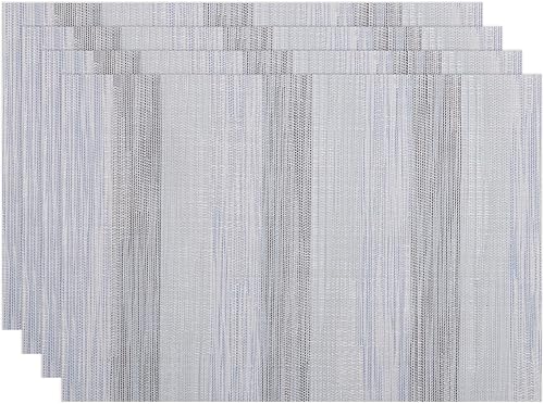 Winknowl Juego de 4 manteles individuales, resistentes al calor, resistentes a las manchas, aislamiento de vinilo, duraderos, lavables, elegantes