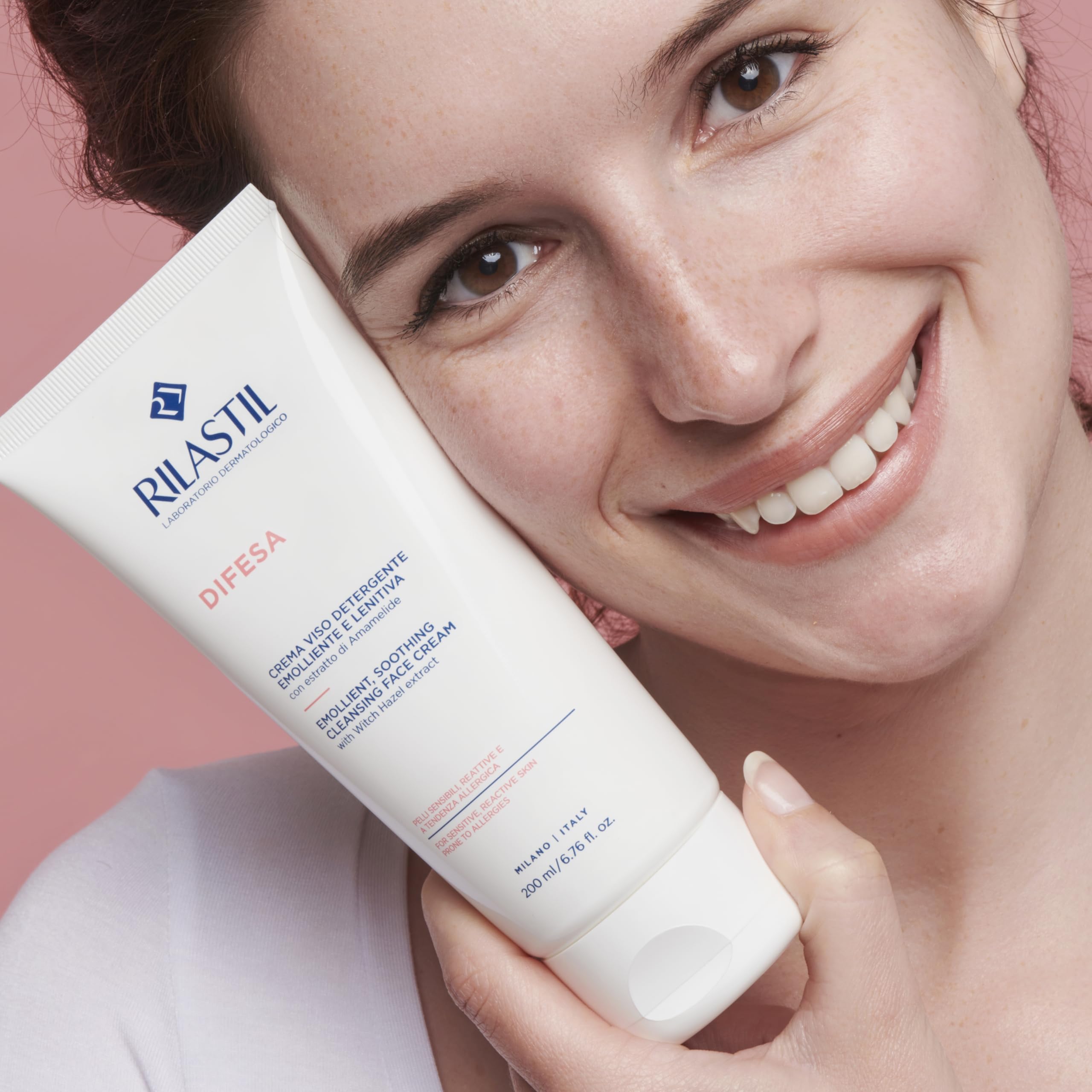 Rilastil Defense Face Cream Cleanser for Sensitive Skin, 200 ml