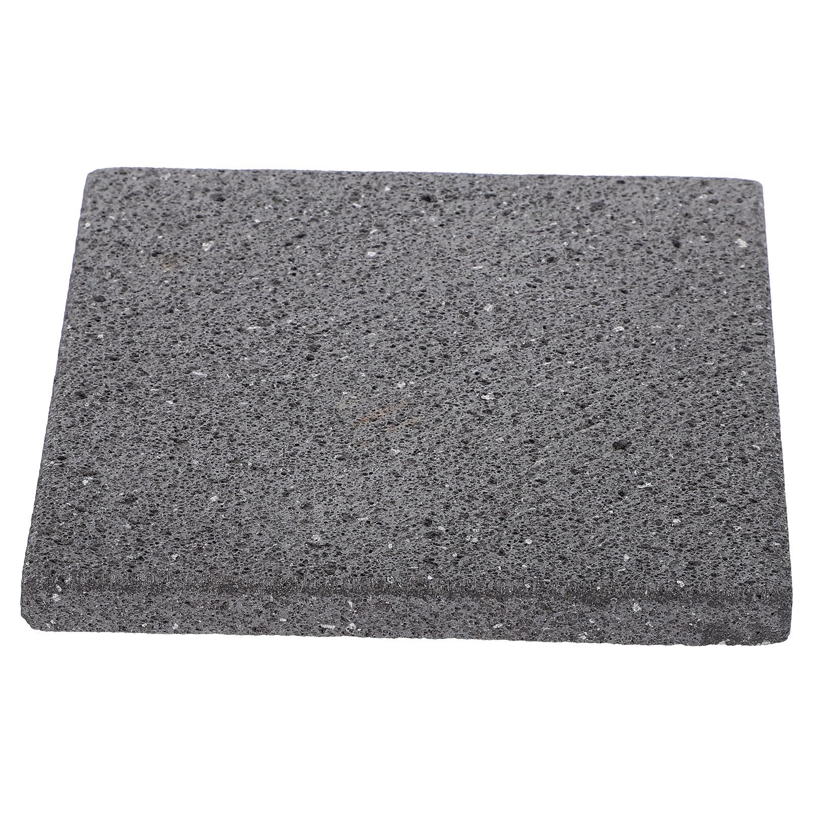 VILLCASE Piastra in Pietra Lavica per Barbecue Coreano, Facile da Pulire e Ritenzione del Calore, Dimensioni 16.8x15.5x1.5 Cm, per Regolari e Picnic Spontanei