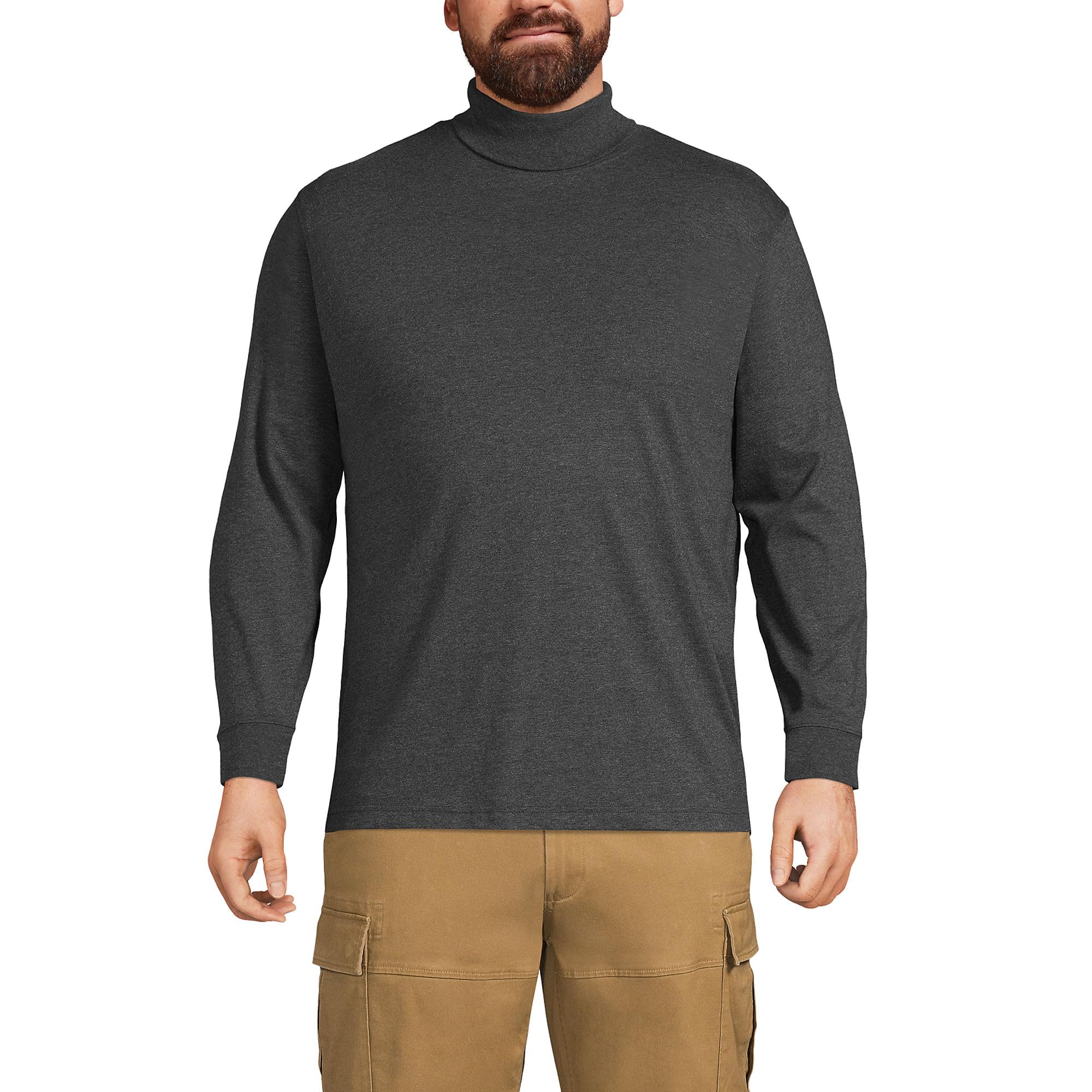 Lands' End Men's Super-T Cotton-Blend Turtleneck Shirt