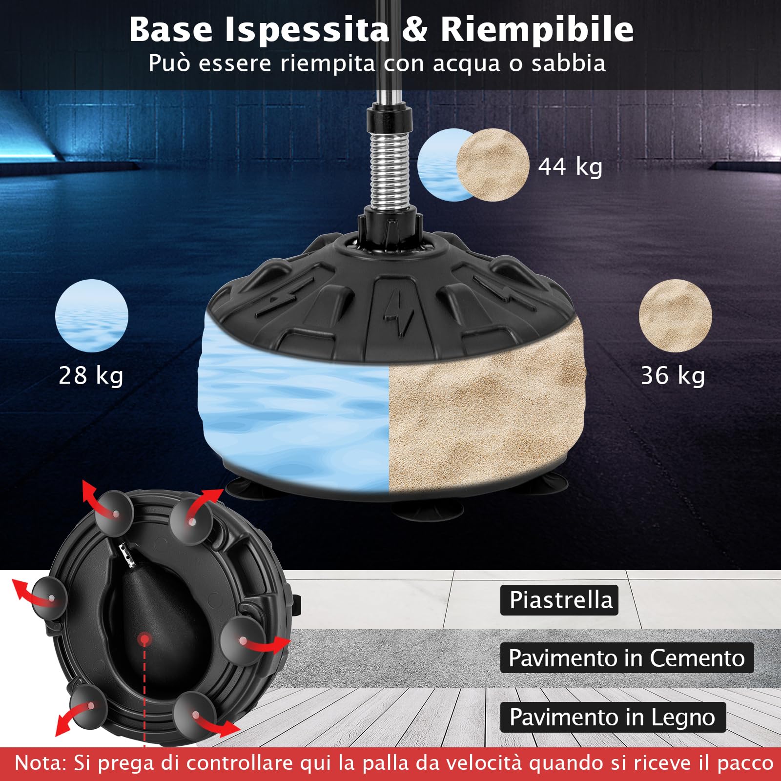 COSTWAY Punching Ball da Terra per Bambini e Adulti, Pungiball Veloce con Guantoni, Asta Flessibile, Base Riempibile e Regolabile in Altezza 137-156 cm, Sacco da Boxe per Casa e Palestra, Nero