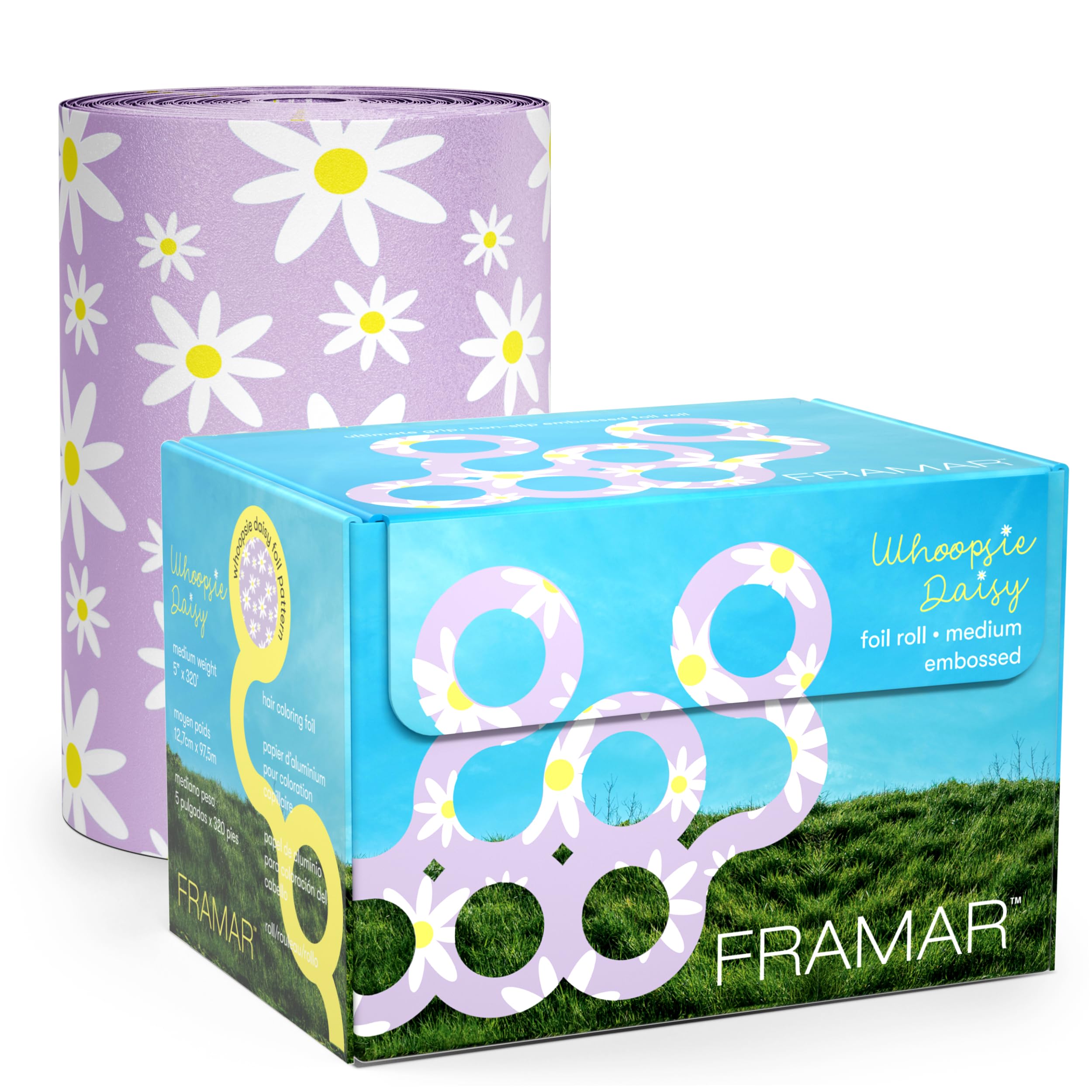 FRAMAR Daisy Hair Foil – Hair Foils For Highlighting Long Hair, Salon Foil For Hair Highlighting, Salon Foils For Hair Highlighting Kit, Salon Foils