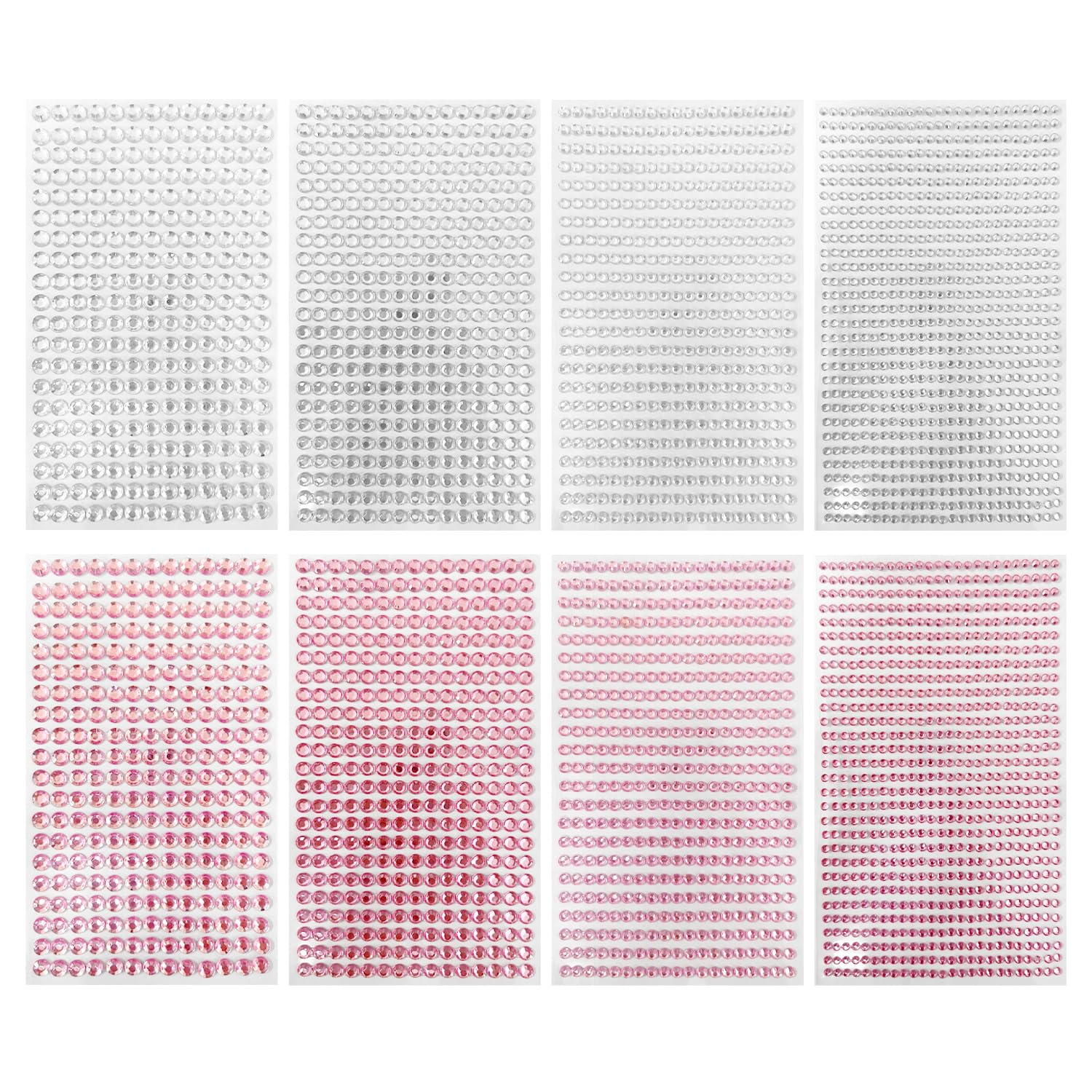 TVSVKWE 8 Self-Adhesive Rhinestone Stickers, Handicraft Rhinestone Stickers, Shiny Rhinestone Stickers, Which Can Decorate Scrapbooks, Mobile Phone Cases, And Photo Albums.