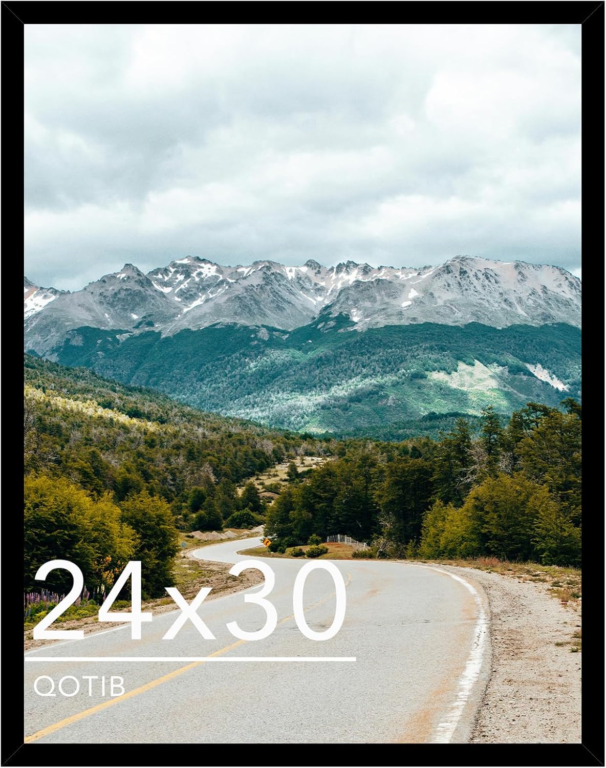 Wood 24x30 Picture Frame Black for Wall Hanging, 24 x 30 Poster Photo Frame for Wall Horizontally or Vertically, Black,1 Pack 1 24x30 inch