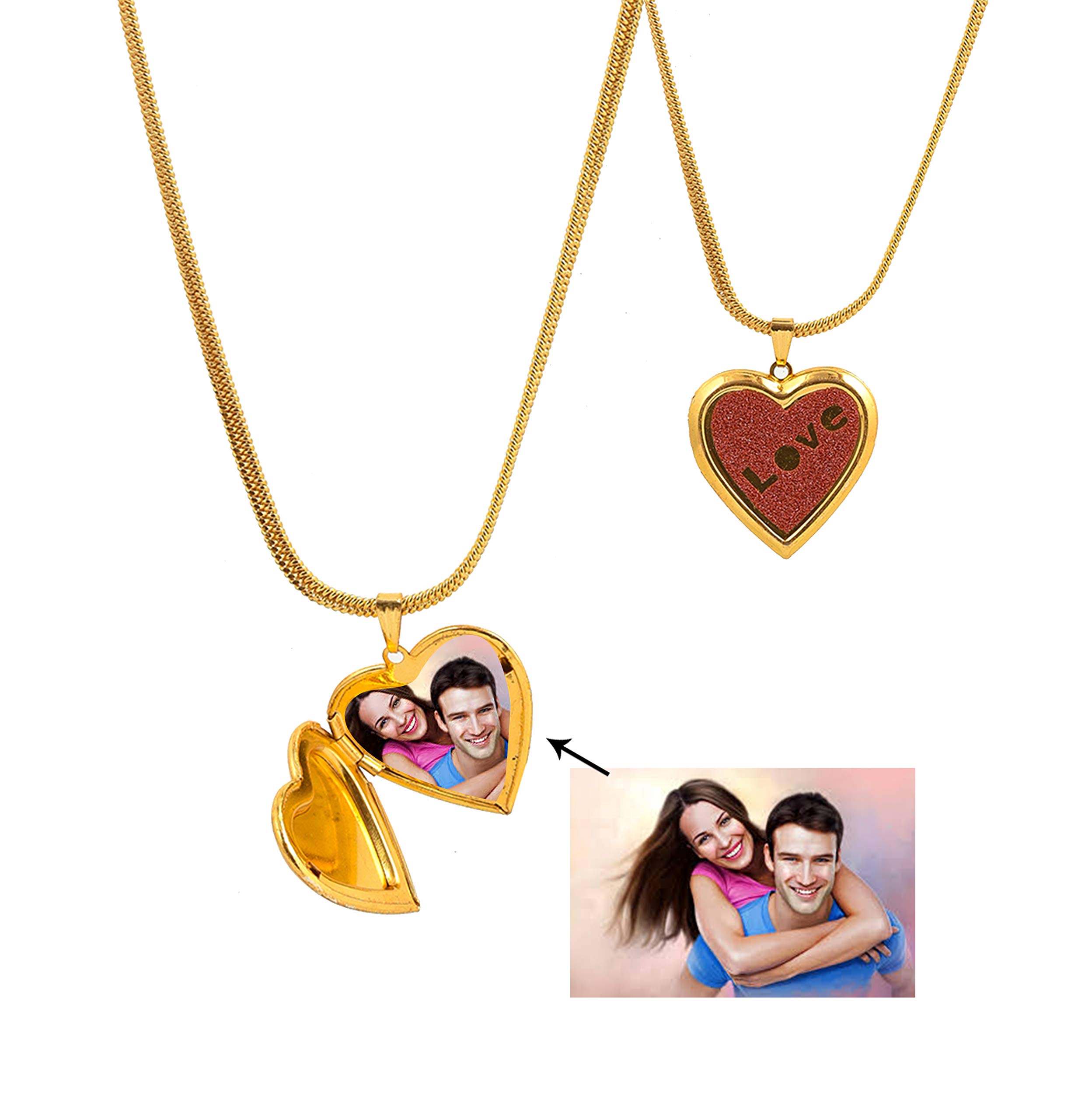 Handicraft Kottage Heart Shape Love Pendant Valentine Day Special Jewellery for Women/Girls (Red) 3