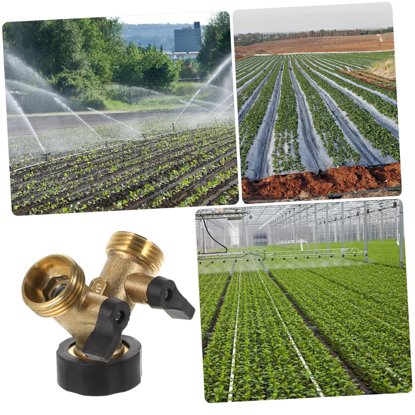 UKCOCO 2pezzi Divisore per Rubinetto y Connettore per Flessibile Via Ricambio in Ottone per