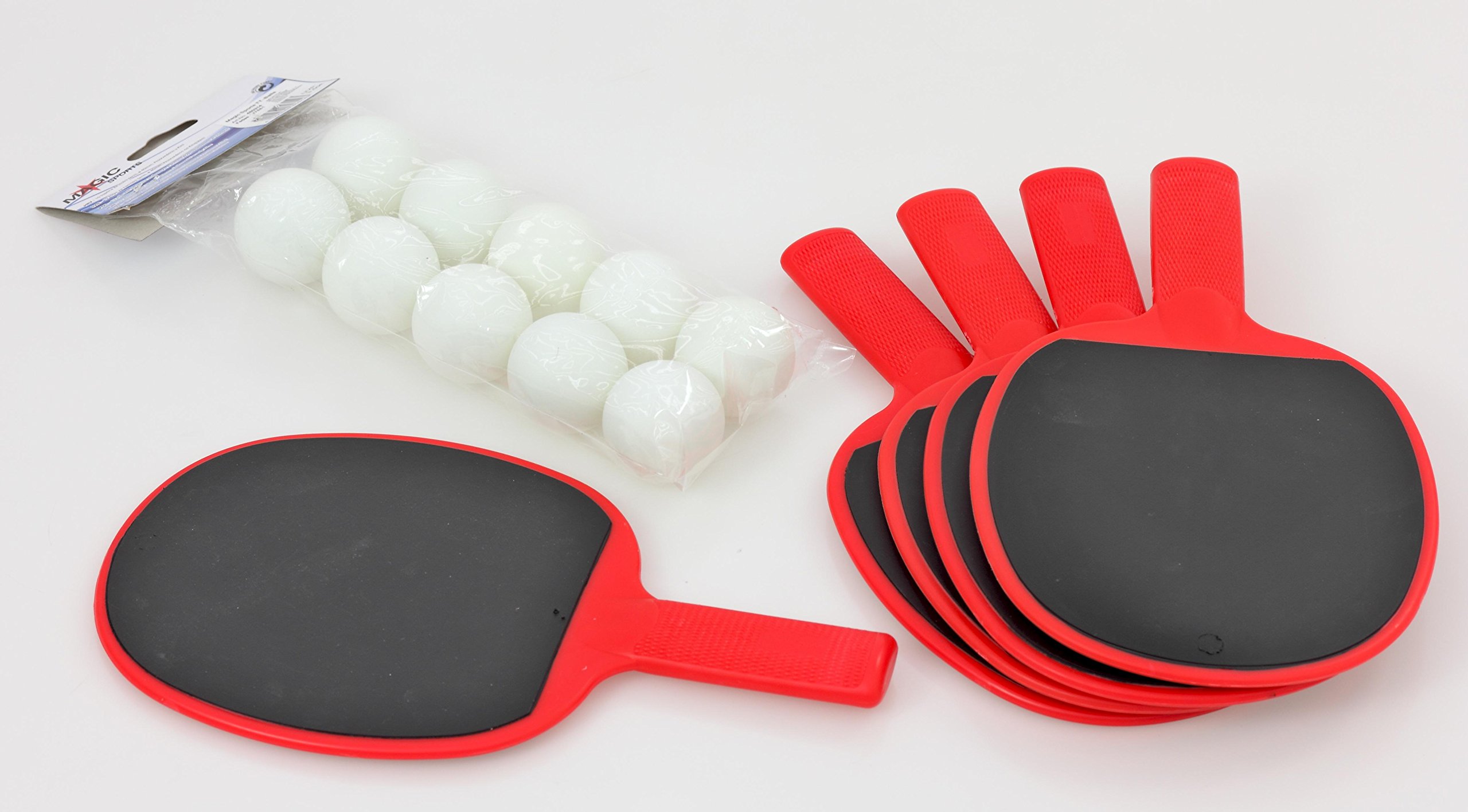 Betzold Kit de tennis de table d'extérieur - Raquettes et balles résistantes aux intempéries - Boîte de rangement