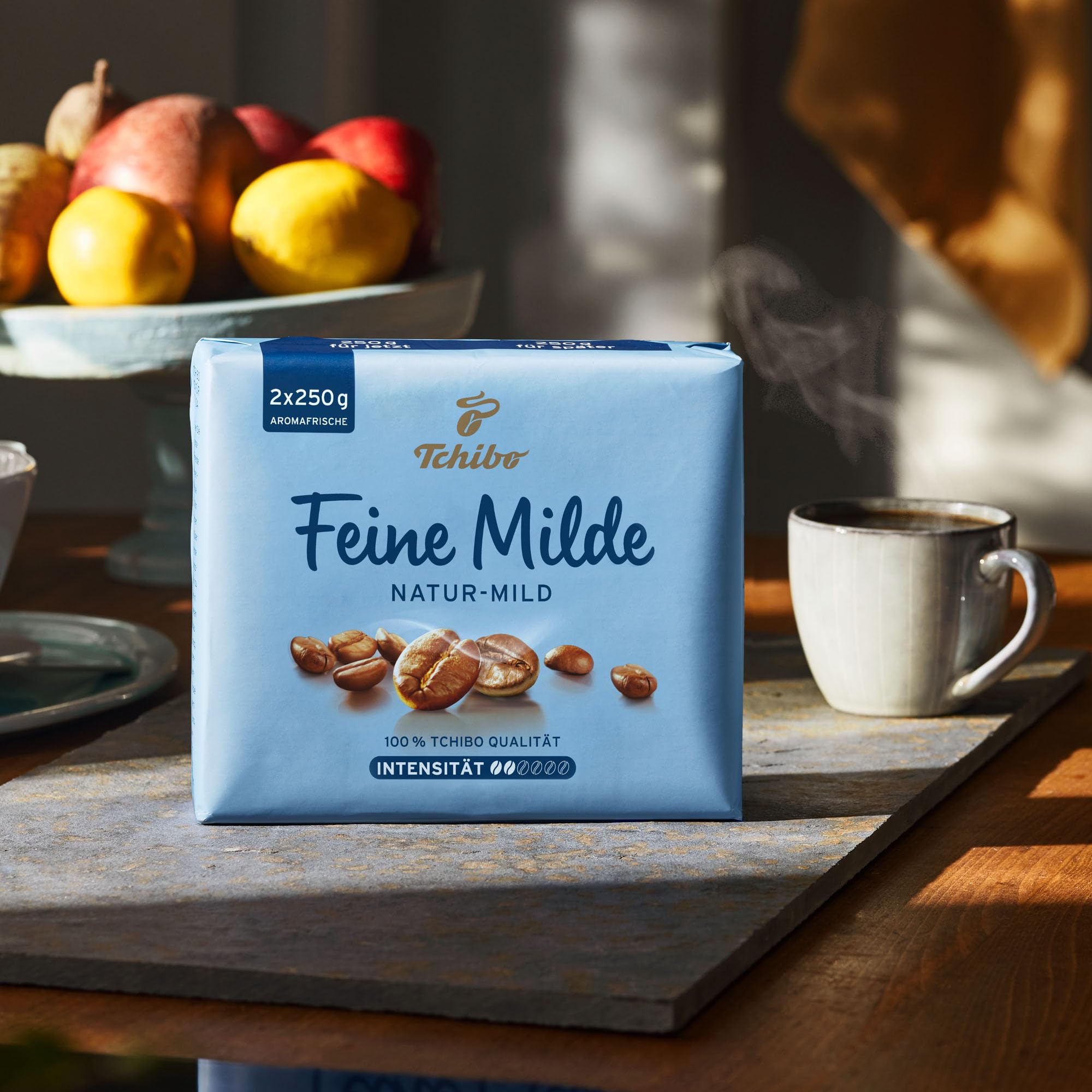 Tchibo - Feine Milde Ground Coffee - 9x 500g (2x 250g) | Sabor aromático suave, envasado con aroma fresco, preparación en cafetera de filtro, filtro manual o jarra de tamiz