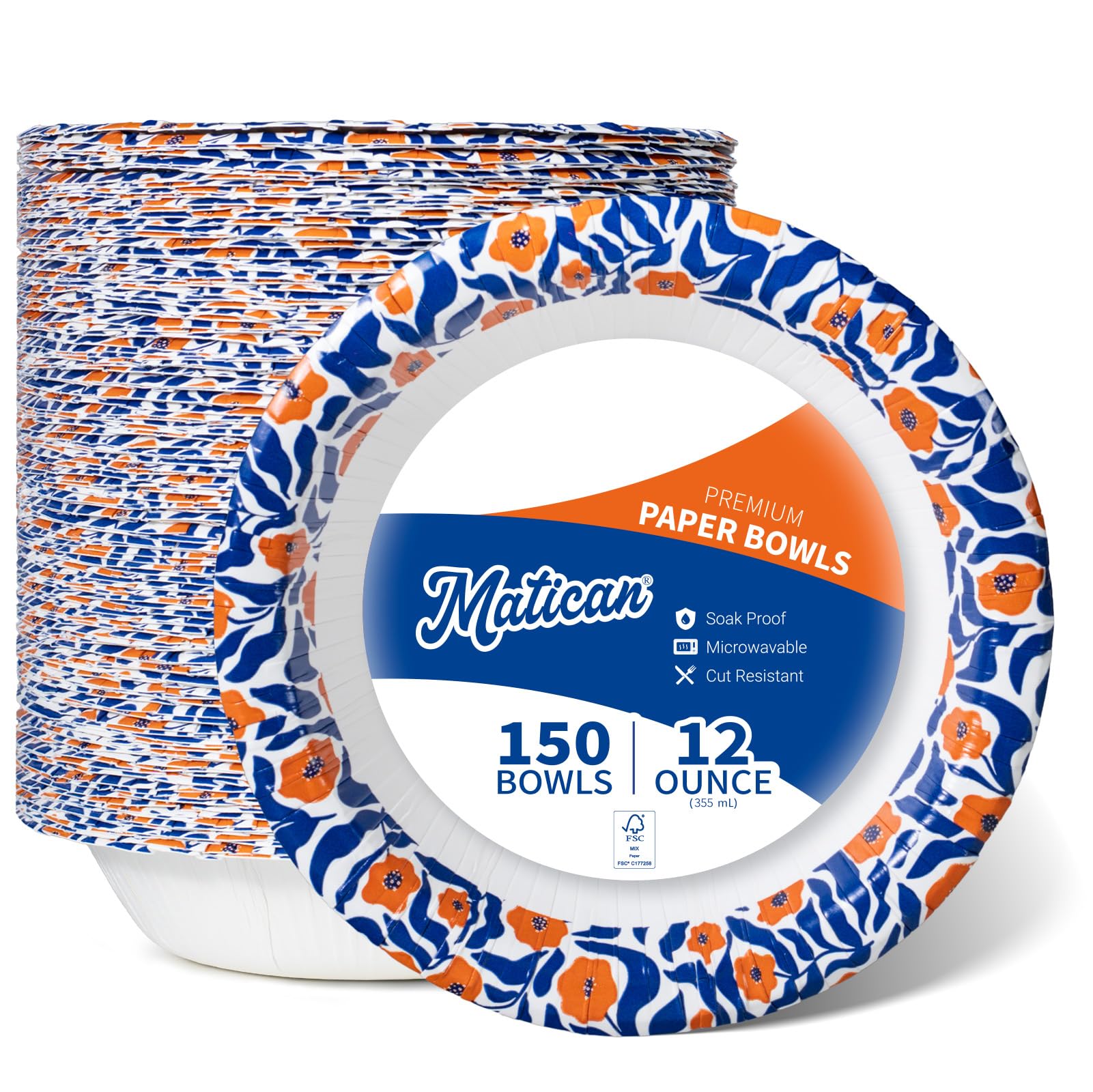 Bol en papier jetable pour salade et snacks lors de vos pique-niques en famille