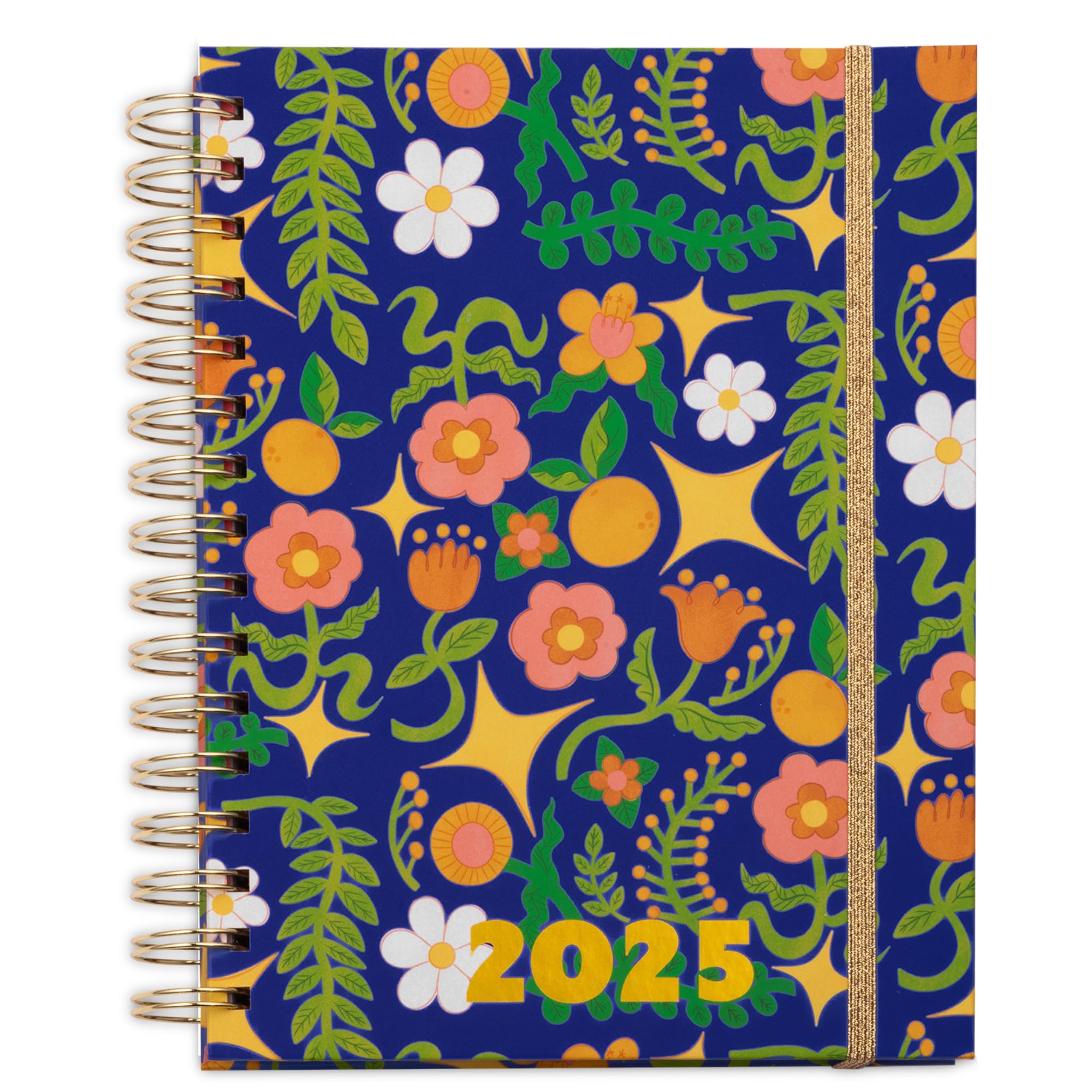amazon-com-ban-do-daily-planner-2025-classic-weekly-planner-dated-january-2025-december-2025-hardcover-self-care-journal-spiral-planner-with-monthly-calendar-stickers-pockets-flowers-and-plants-office-products