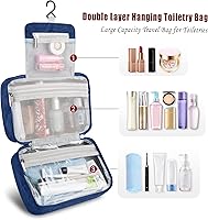 Vista 3 de Bolsa de aseo colgante, bolsa de viaje de gran capacidad para artículos de tocador, tela Oxford impermeable, organizador de maquillaje, bolsa