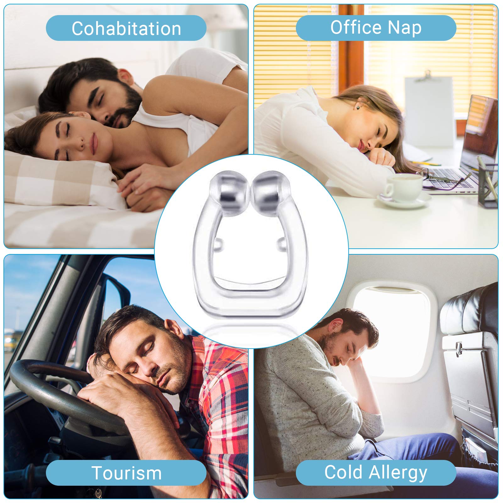 Clip Anti-ronflement Magnétique Pour Nez - En Silicone - Neuf Pour Améliorer Le Sommeil