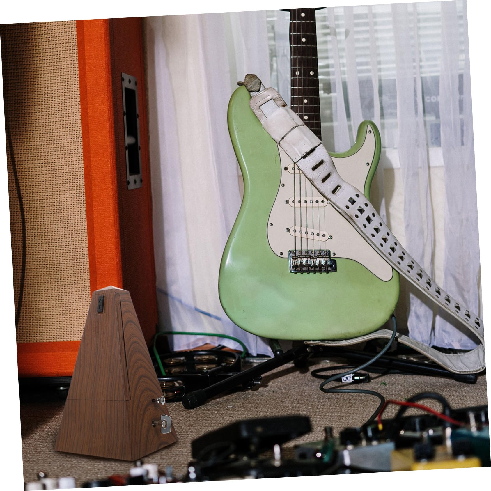 HANABASS 1 pieza Metrónomo Mecánico de Madera para Piano Guitarra y Violín Precisión la Medición del Ritmo para Instrumentos Musicales