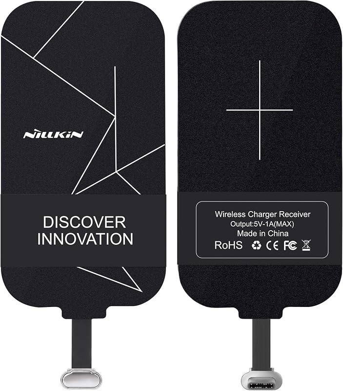 Receptor de carga inalámbrico tipo C, Nillkin Magic Tag USB C Qi chip receptor de cargador inalámbrico para Google Pixel 2 XL/3a XL/LG V20 / OnePlus 6/6T/7/7 Pro y otros teléfonos USB C