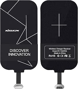 Type C Wireless Charging Receiver, Nillkin Magic Tag USB C Qi Wireless Charger Receiver Chip for Google Pixel 2 XL/3a XL/LG V20 / OnePlus 6/6T/7/7 Pro and Other USB C Phones