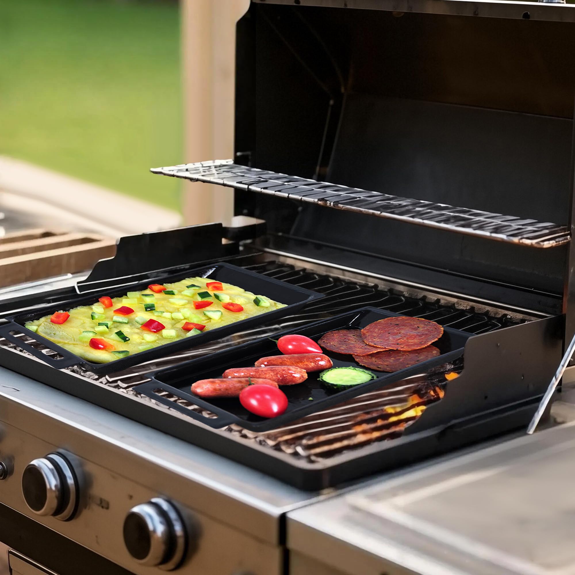 TAMARIT Griglia per raclette per 2 persone, portatile, a lume di candela, con teglia smaltata e padelle antiaderenti, macchina compatta per raclette per cene romantiche, picnic, barbecue, campeggio