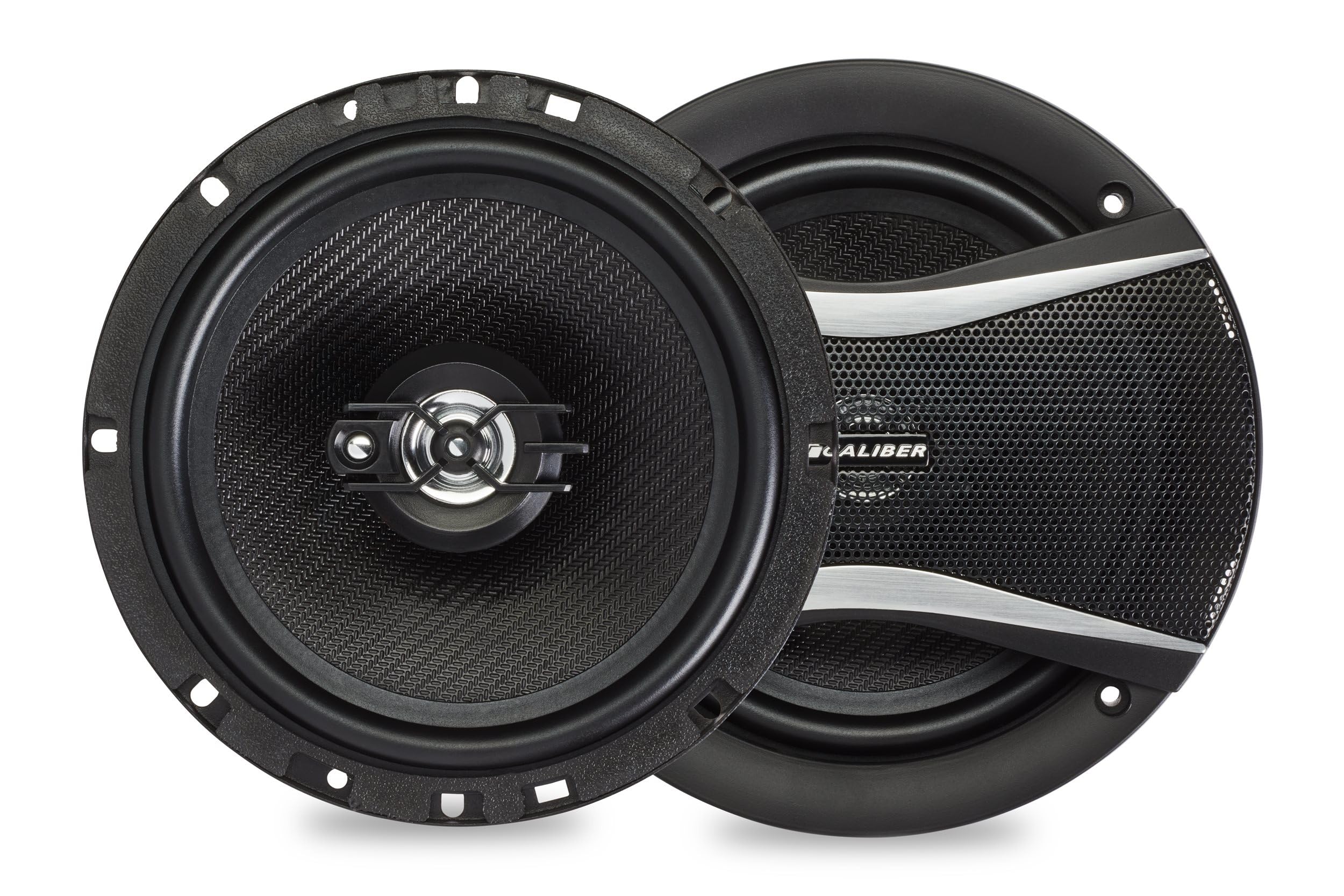Caliber Haut Parleur Voiture - 2X Enceinte Voiture 120W - Matériel de Montage Inclus - Noir - 6,5 Pouces