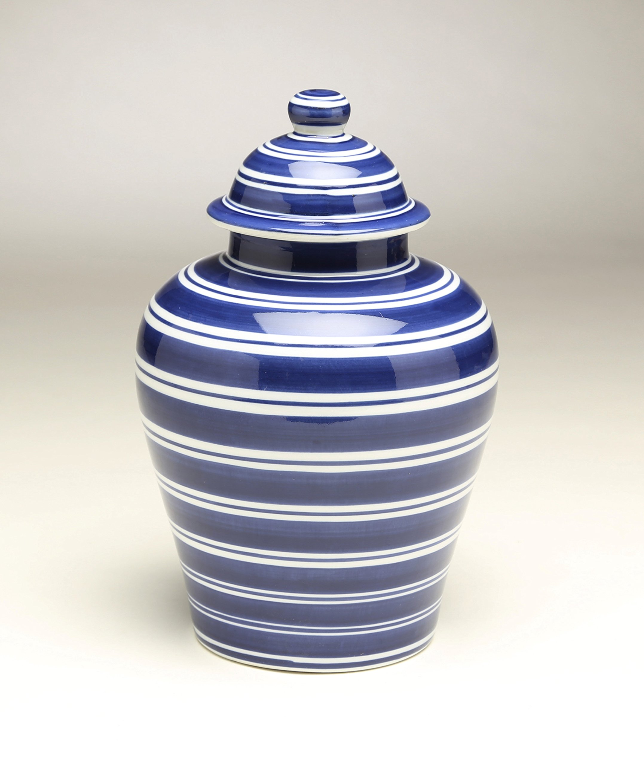 AA Importing 59958 Blue & White Ceramic Ginger Jar