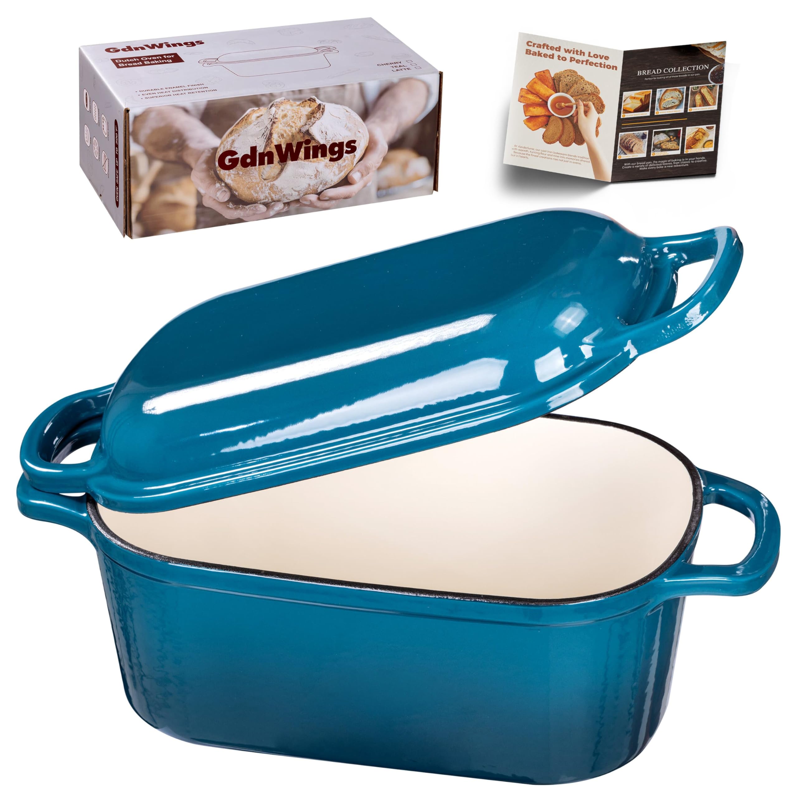 GdnWings 4.6 Quart Dutch Oven for Sourdough Bread Baking