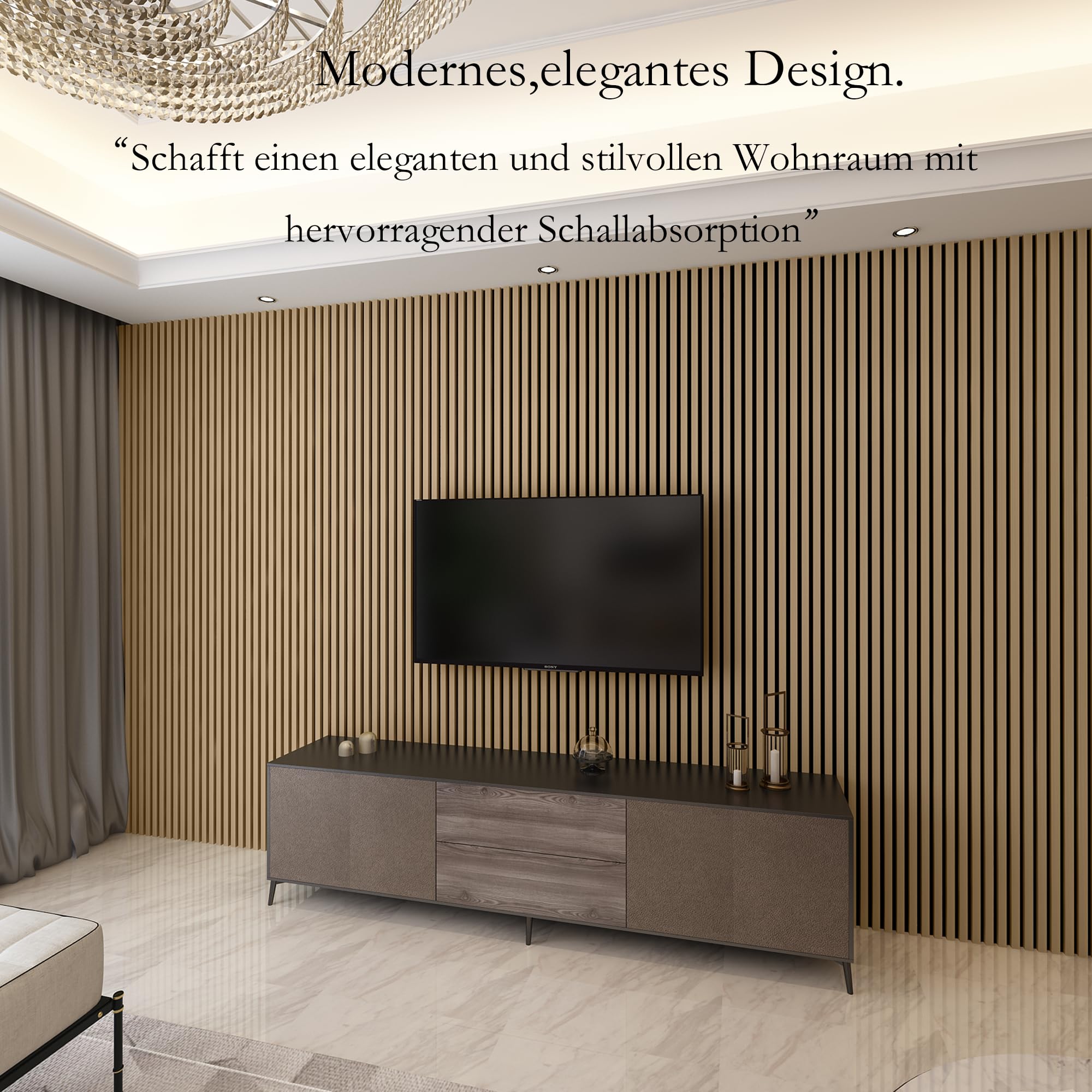 AMIGO Paneles 3D Acusticos de Madera Autoadhesivo,Pack 2 Aislante Acustico Decorativo,120x60x2.1 cm Insonorizacion Acustica Pared, Doble Capa Palilleria Insonorizar,roble claro