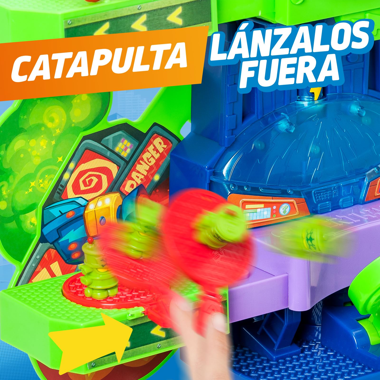 SUPERTHINGS KAZOOM Power – Enigma Tower. Torre de Enigma de la Serie de TV “Kazoom Power”. Contiene 1 Enigma Tower,1 Enigma Exclusivo,1 aeronave,1 prisión,1 catapulta,1 Disparador y 3 proyectiles — view 9