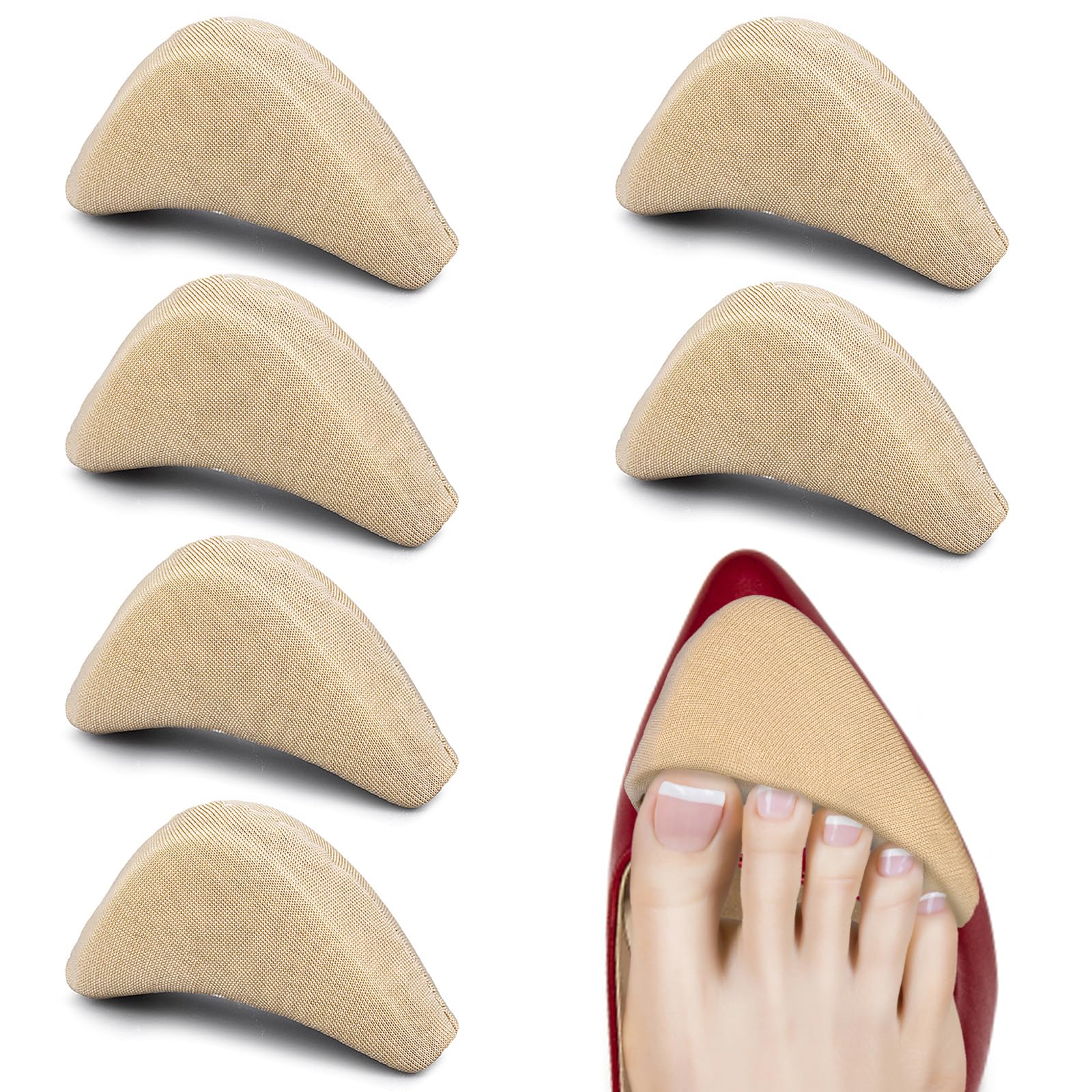 WLLHYF 2 pares de almohadillas ajustables de esponja suave para zapatos, almohadillas unisex para zapatos de tacón alto, alivio del dolor de pies, reutilizables, para hacer que los zapatos grandes se